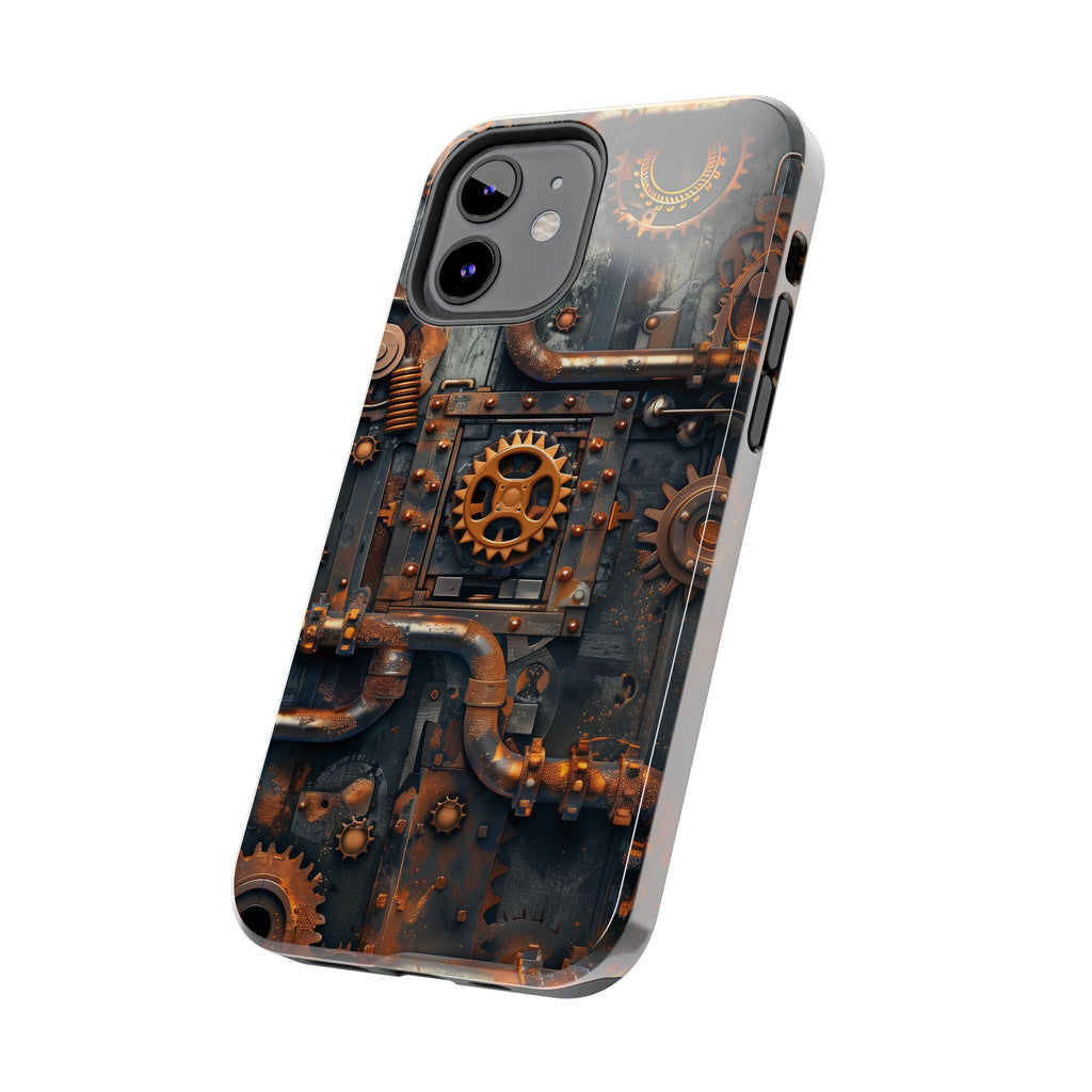 Steampunk Phone Case - Industrial Style Cover with Pipes and Cogs - Unique Steampunk Accessory for Your Phone