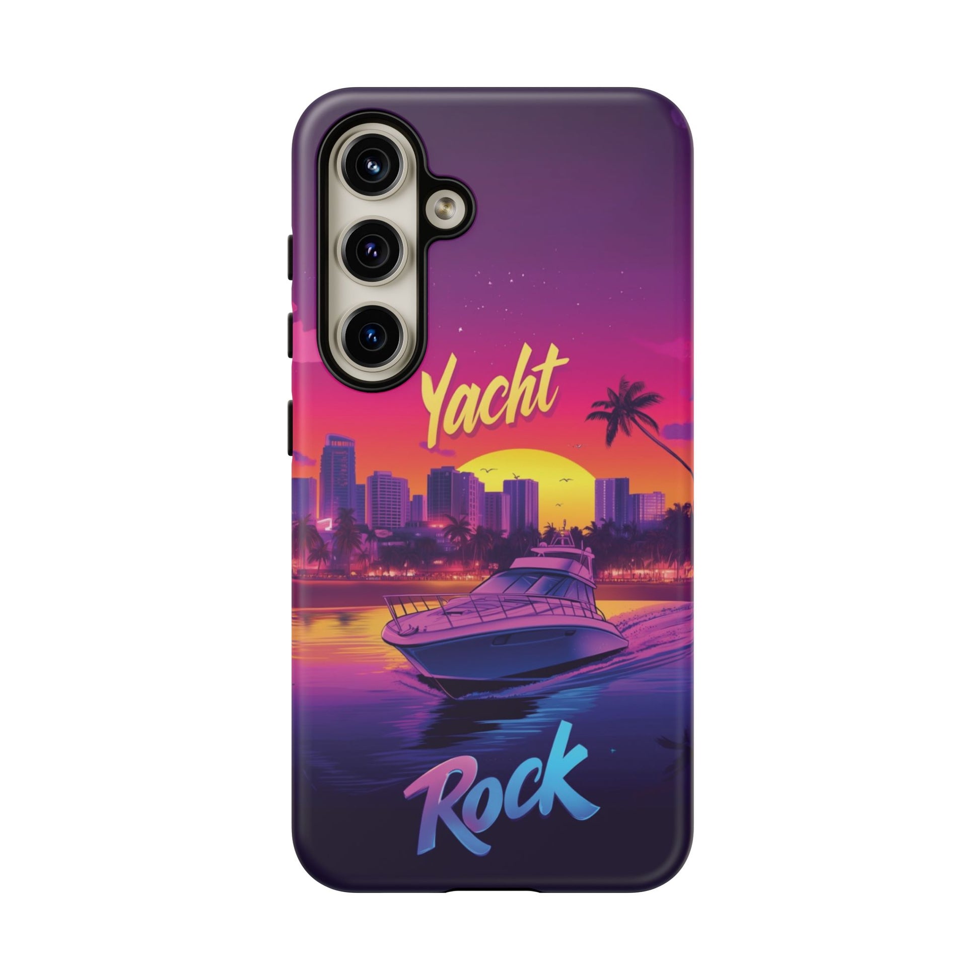Yacht Rock Custom Phone Case iPhone 13 14 15 16 Pro Max Sunset Cruise Harbor Miami Vice Yacht Rock Gift Boating Captain South Beach Surfing
