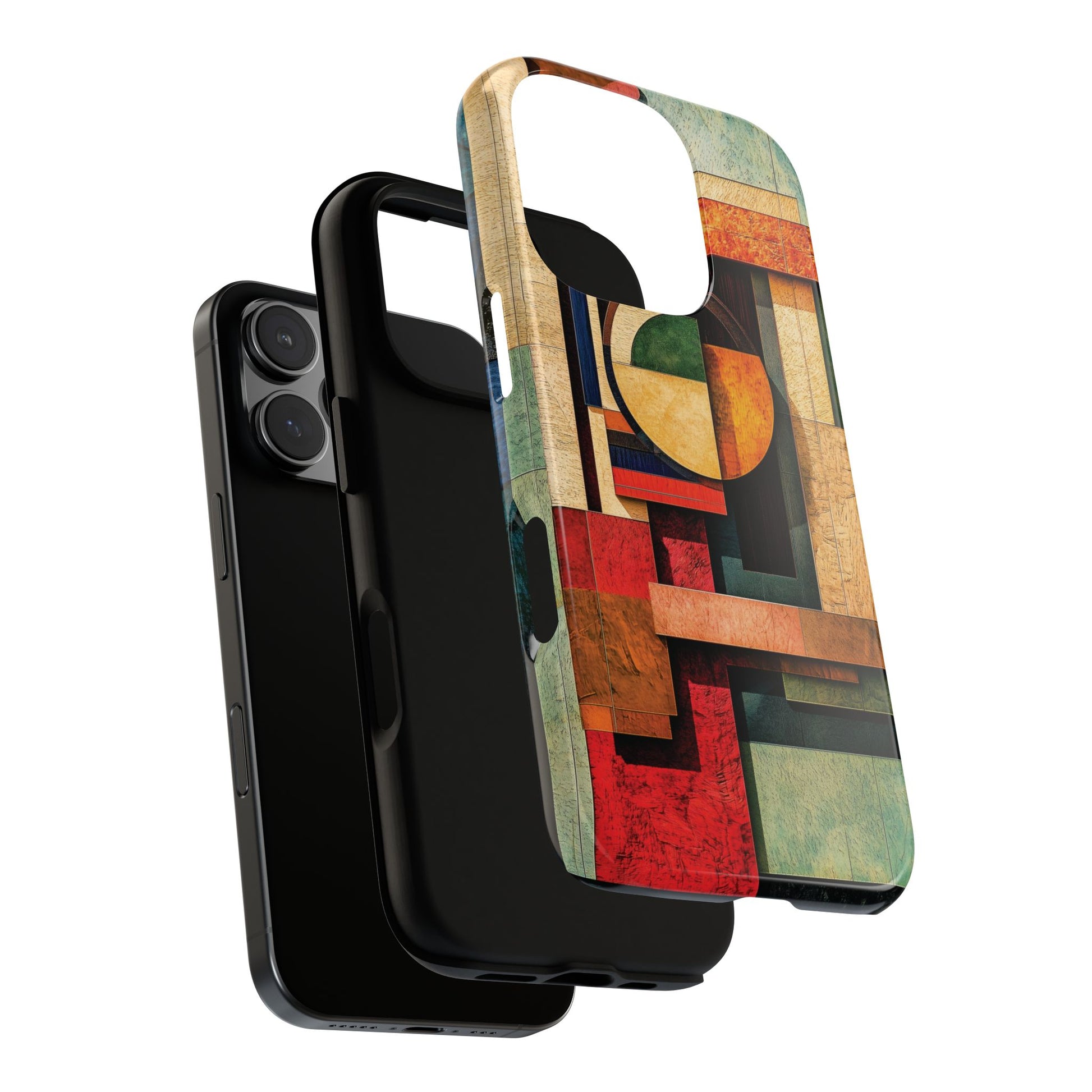 Tan Prairie Style Frank Lloyd Wright Usonian Phone Case Geometric Stained Glass Art Deco Marble Gold 13 14 15 16 iPhone Pro Max Galaxy Pixel