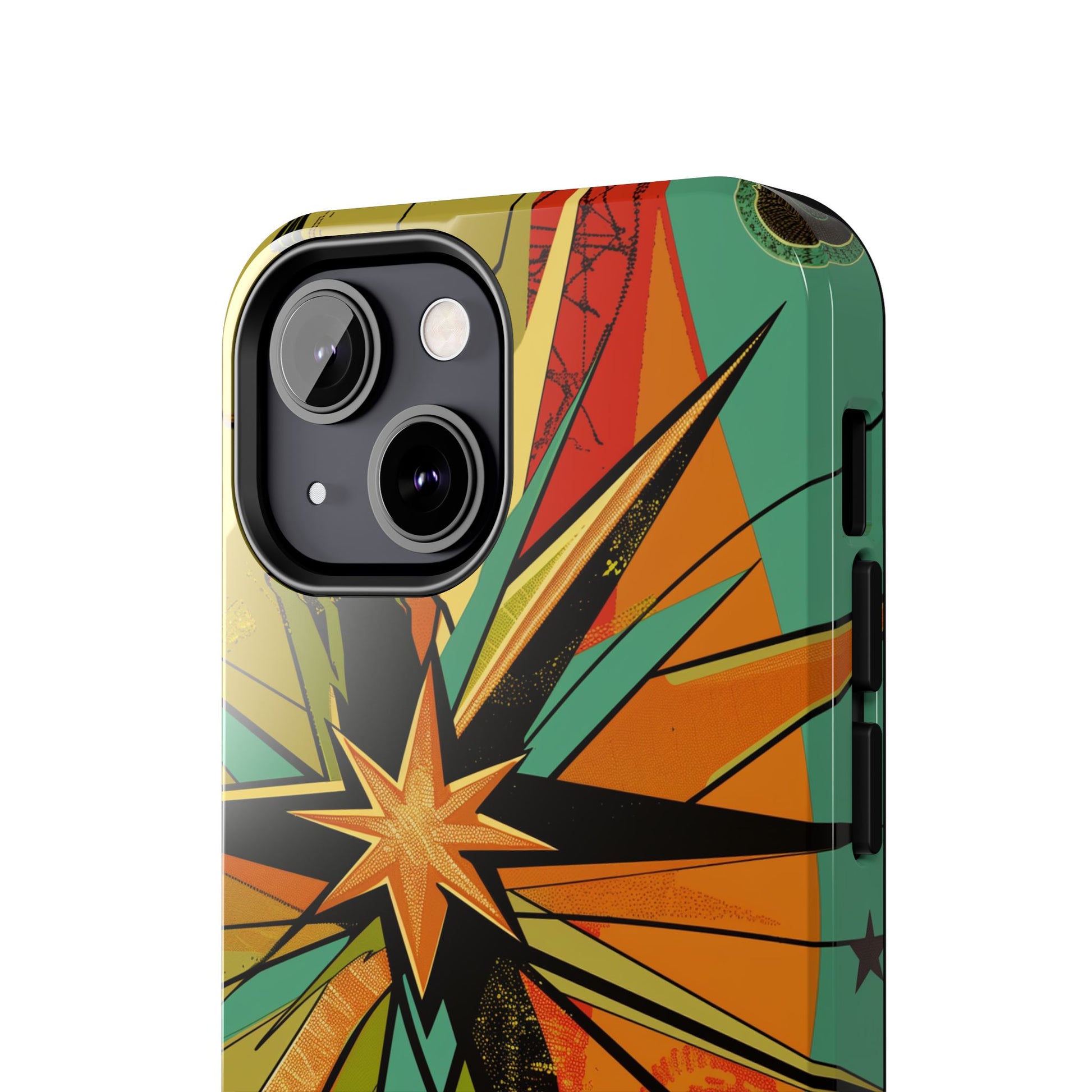 Mid Century Modern Star Design Phone Case, Earth Tone Colors, Retro Style Smartphone Cover, Vintage Phone Case, iPhone 14 Case, Apple iPhone