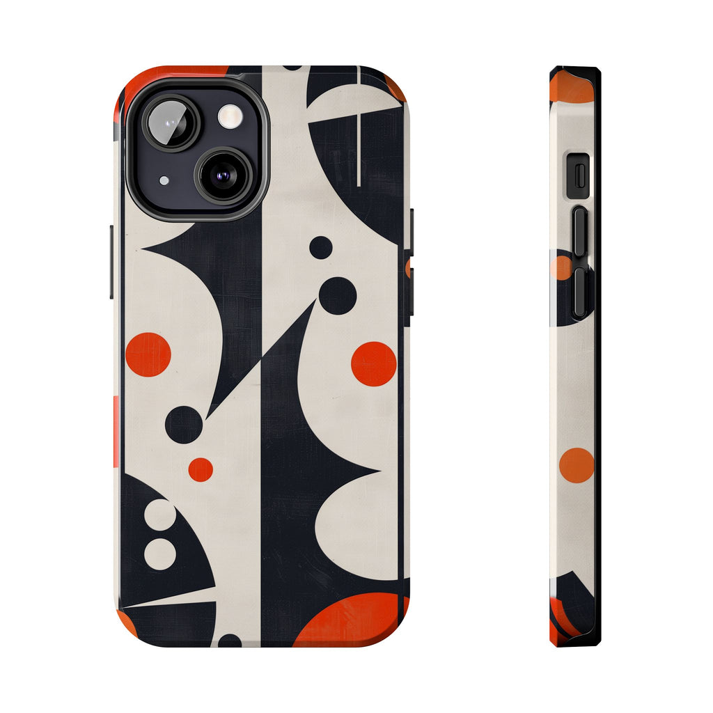 Mid-Century Modern Star Phone Case Mid Mod Atomic Cats Retro Chic Sleek Geometric Apple 12 13 14 15 Pro Max Samsung Galaxy
