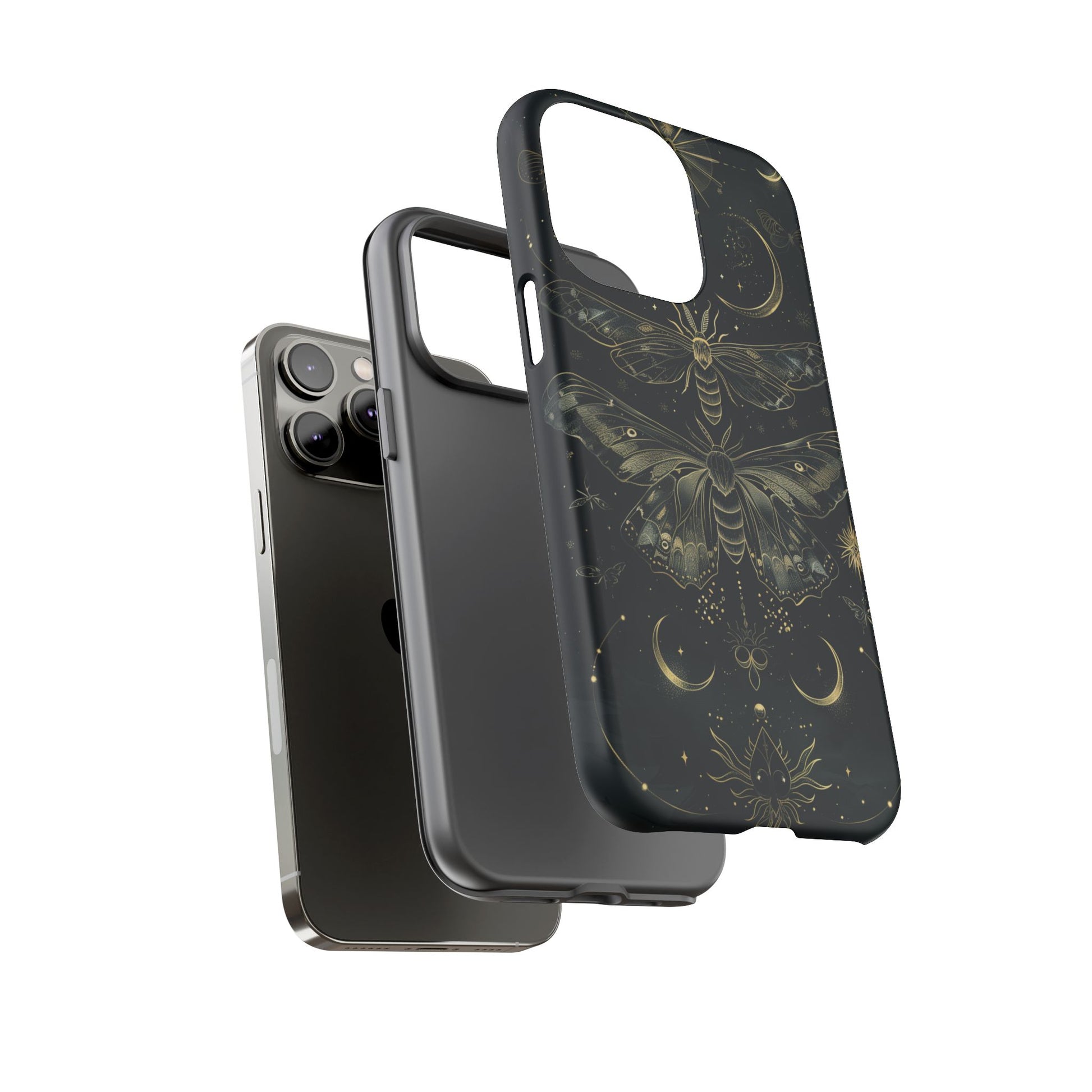 Celestial Dark Academia Phone Case Magical Moth Vintage Witchcraft Cover Esoteric Nature Art iPhone 13 14 15 16 Pro Max Samsung Pixel 8