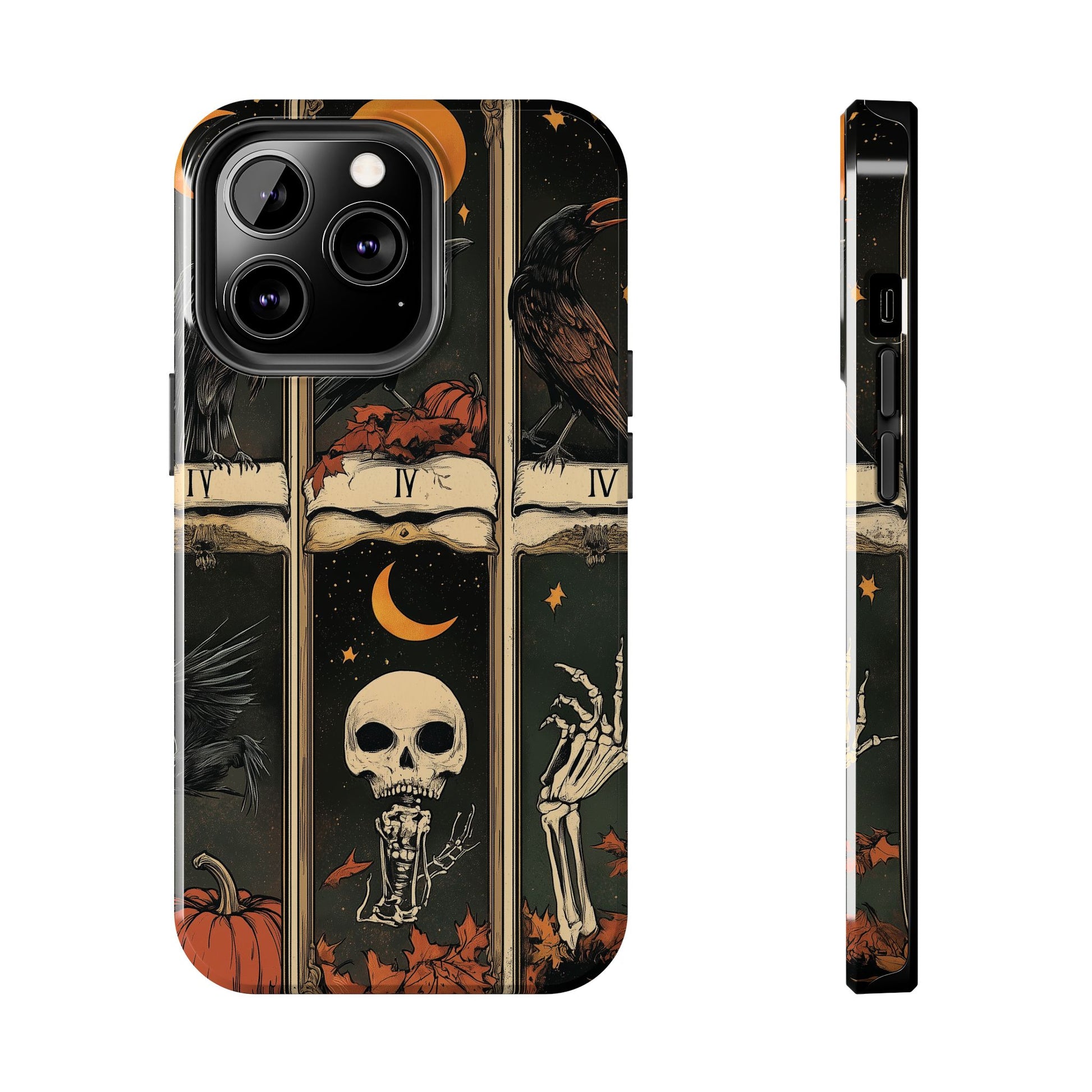 Tarot Card Mystical Phone Case Psychic The Crow Dark Academia Halloween Gothic Phone Case Street iPhone 15 Pro Max Samsung Galaxy A