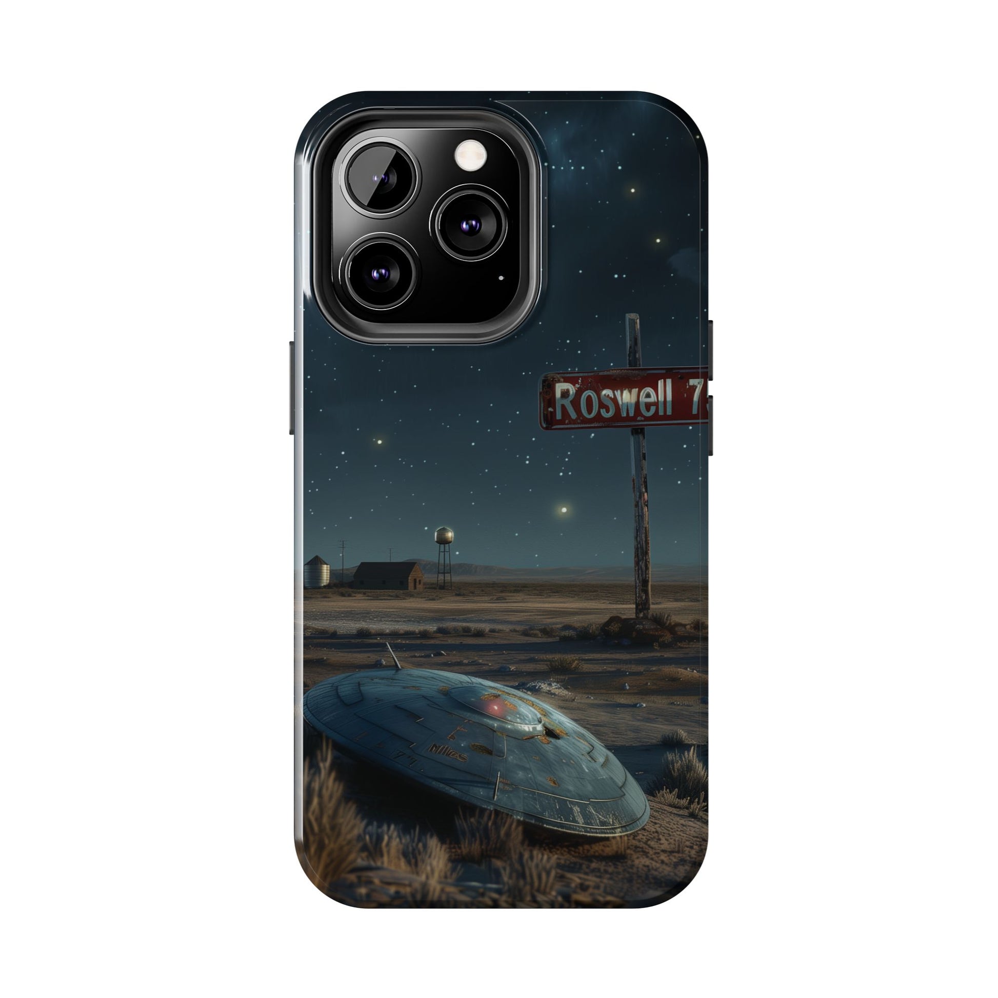 UFO Crash Roswell Phone Case Roswell Incident Alien Invasion Extraterrestrial Area 51 Alien Autopsy Cryptozoology 13 14 15 iPhone Pro Max