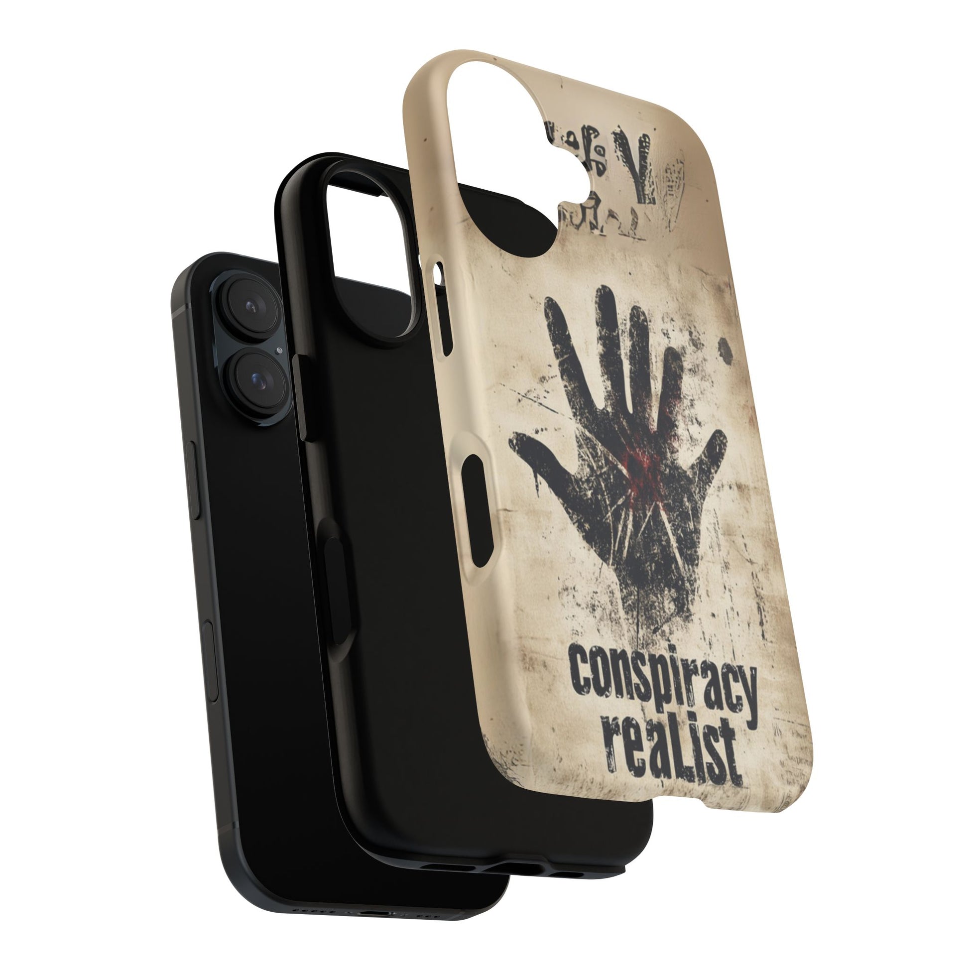 Conspiracy Theories Paranormal Mystery UFO X-Files Inspired Ghostly Hand Conspiracy Realist Cryptid iPhone 13 14 15 16 Pro Max Galaxy Pixel