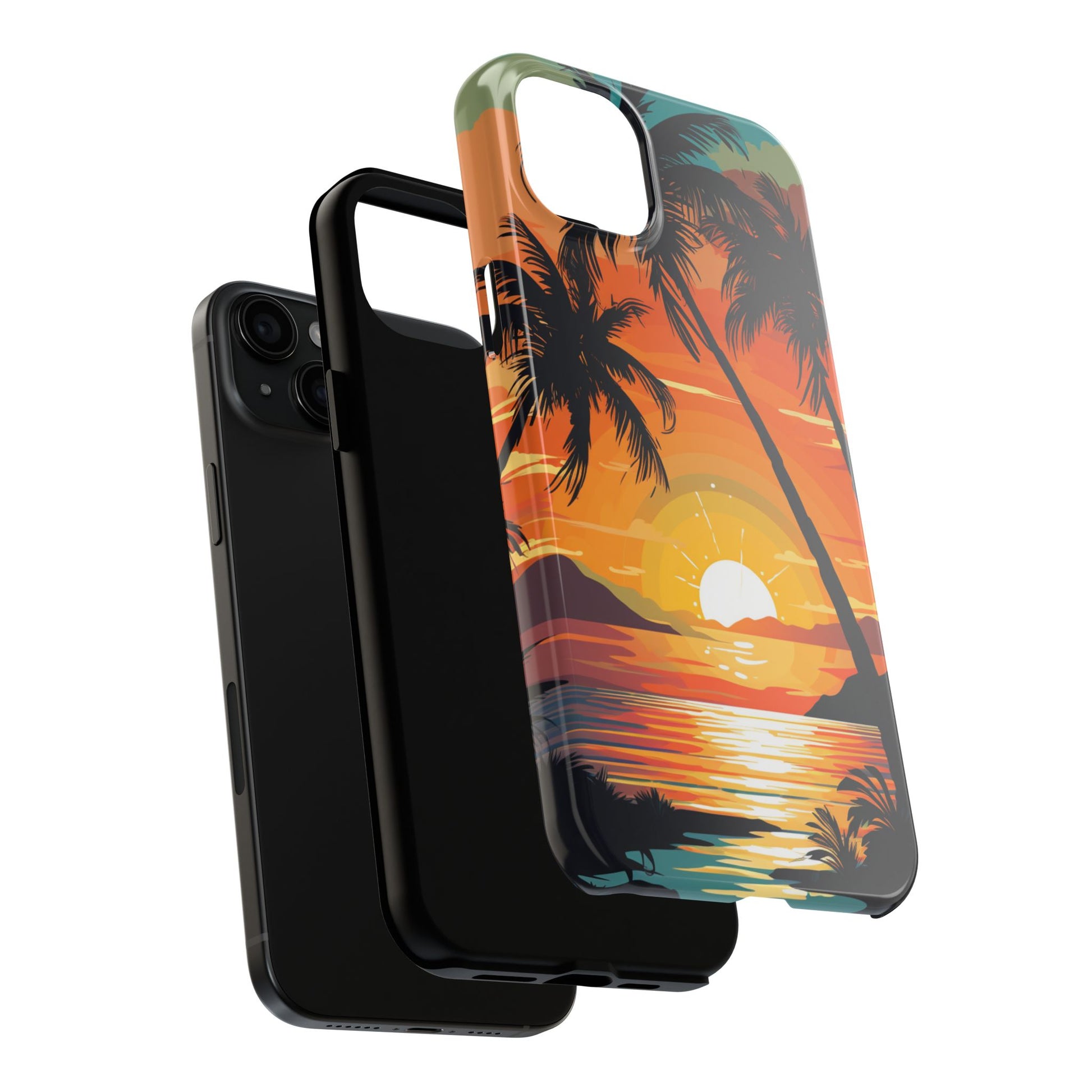 Palm Trees and Sunsets Tough iPhone Cases