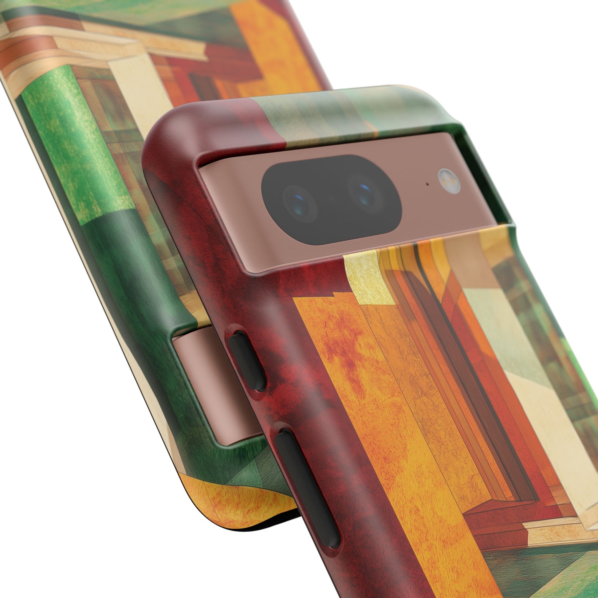 Art Deco Frank Lloyd Wright Inspired Usonian Phone Case Geometric Stained Glass Art Deco Marble Gold 13 14 15 16 iPhone Pro Max Galaxy Pixel