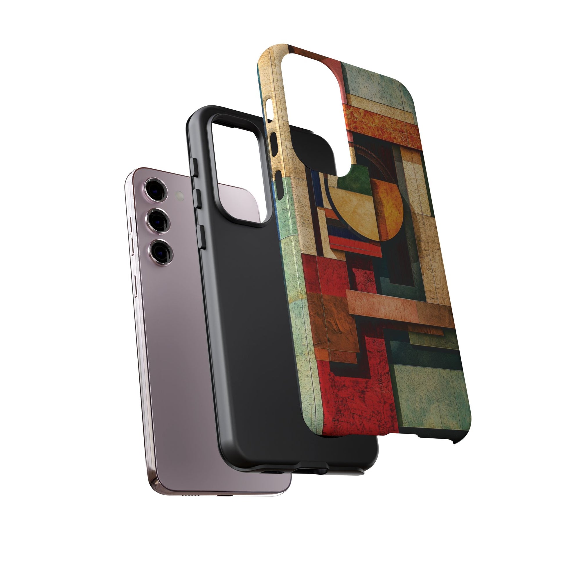 Tan Prairie Style Frank Lloyd Wright Usonian Phone Case Geometric Stained Glass Art Deco Marble Gold 13 14 15 16 iPhone Pro Max Galaxy Pixel