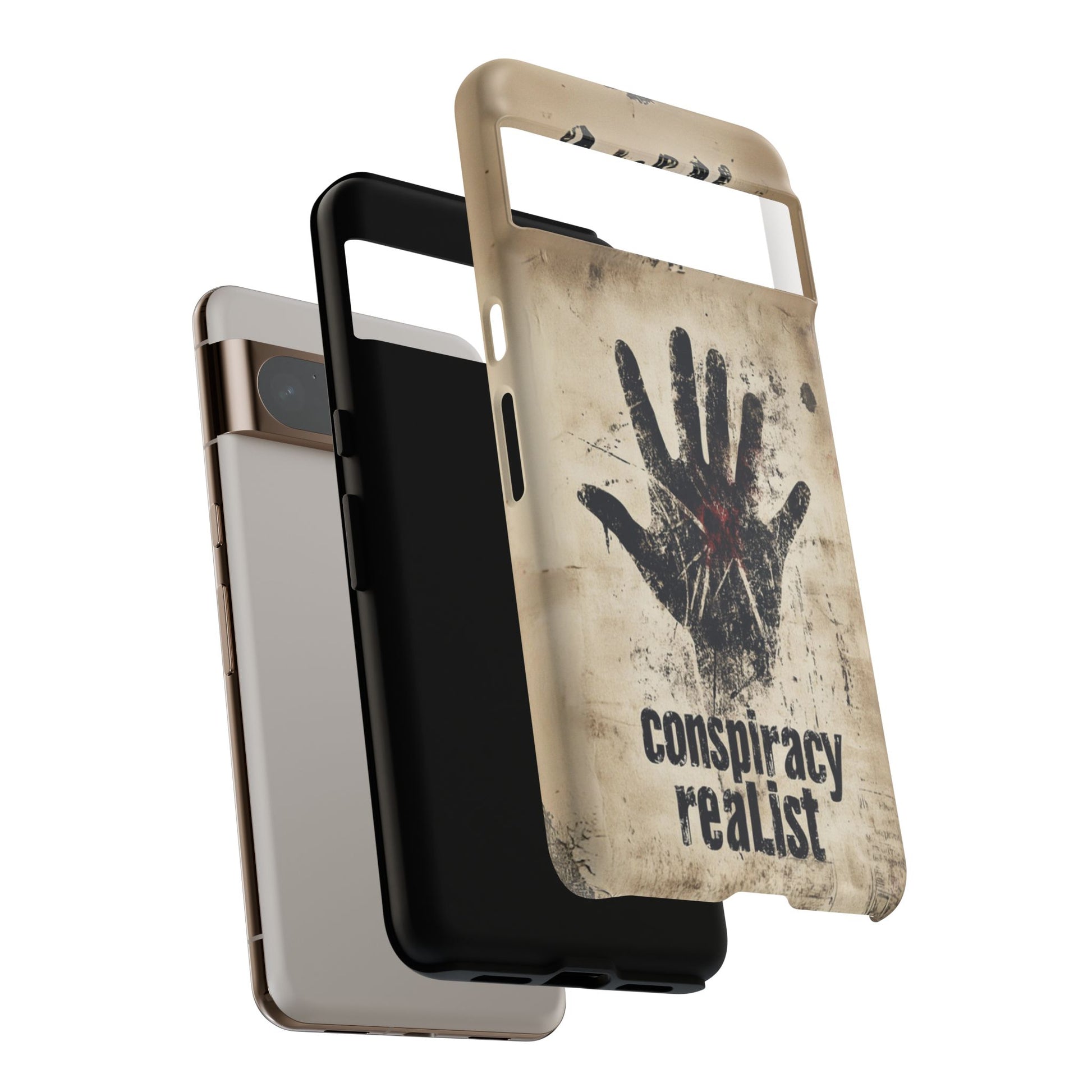 Conspiracy Theories Paranormal Mystery UFO X-Files Inspired Ghostly Hand Conspiracy Realist Cryptid iPhone 13 14 15 16 Pro Max Galaxy Pixel