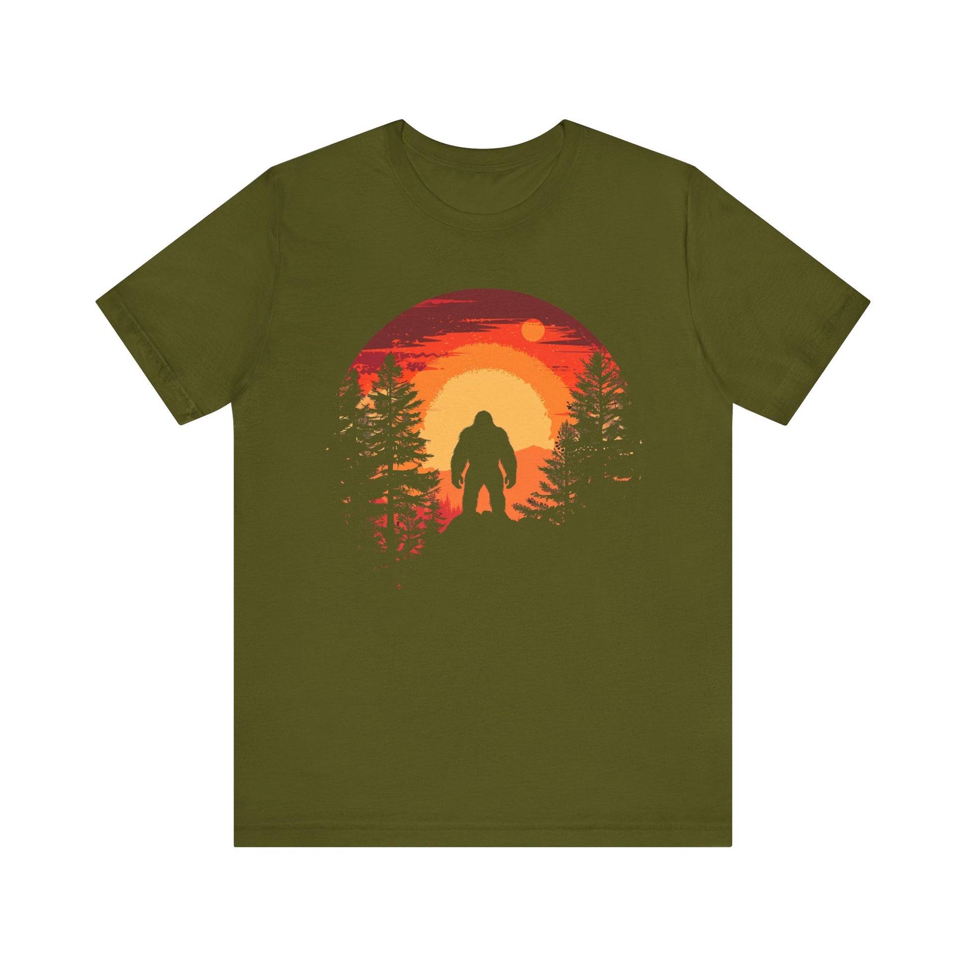 Bigfoot Tshirt, Bigfoot Sunset Tshirt, Camping Shirt, Outdoors Shirt, Bigfoot Sunset Shirt, Shirt for Camping, Camping Trip Shirt