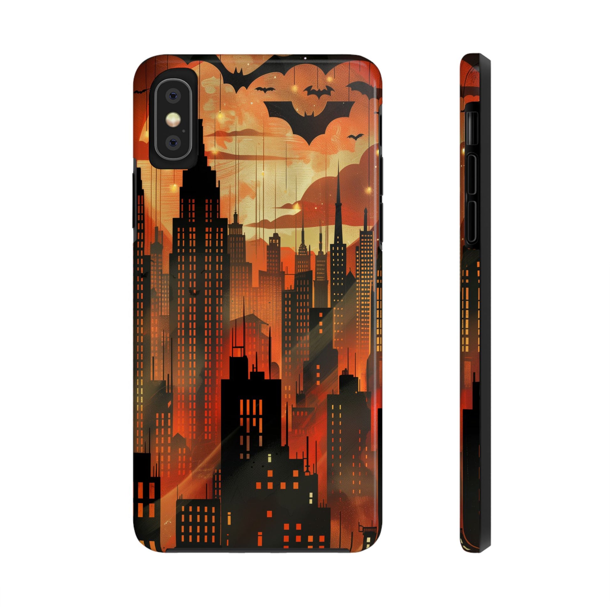 Batman Inspired Phone Case - Gotham Art Deco Style - Comic Book Hero Phone Cover - Unique Superhero Accessory
