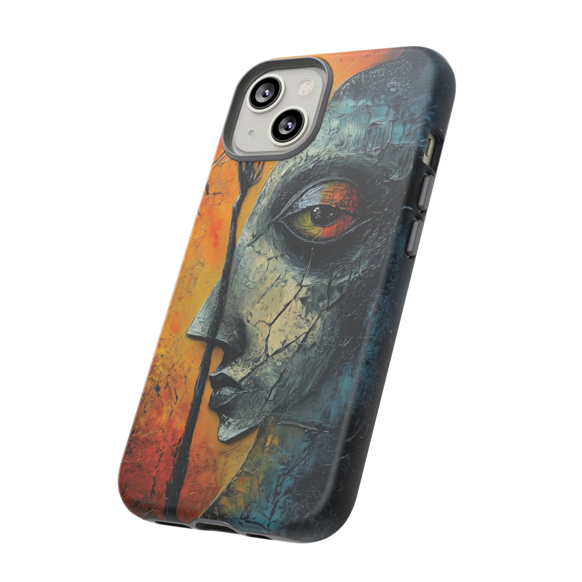 Surrealist Art Phone Case Salvador Dali Style Face Tough Case Unique Artistic 3D Textured Look Surrealism Gift Art iPhone 13 14 15 16