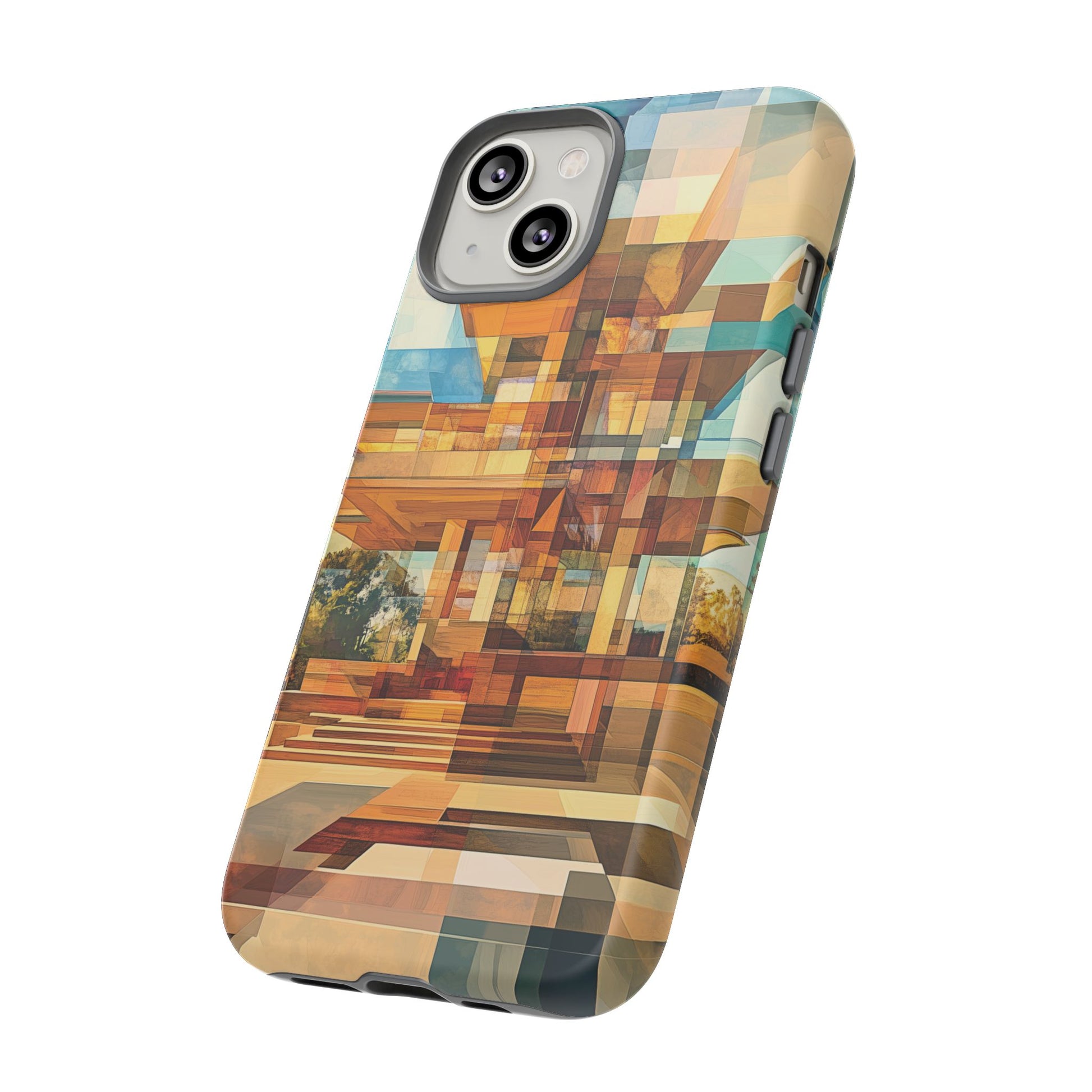 Frank Lloyd Wright Inspired Prairie Usonian Phone Case Geometric Stained Glass Art Deco Marble Gold 13 14 15 16 iPhone Pro Max Galaxy Pixel