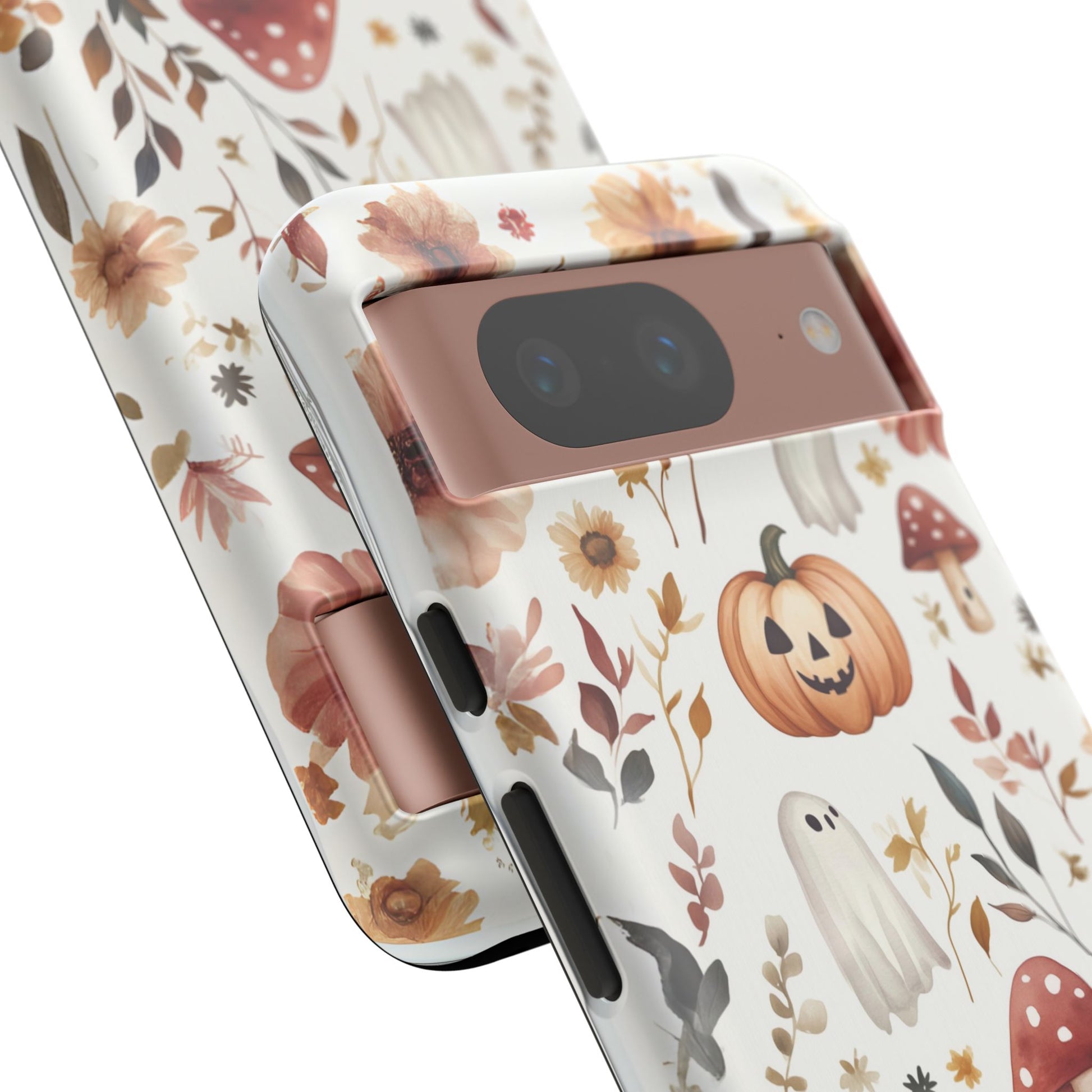 Cottagecore Fall Floral Phone Case for iPhone Samsung Pixel Autumn Pumpkin Tough Case iPhone 16 15 14 13 Pro Max