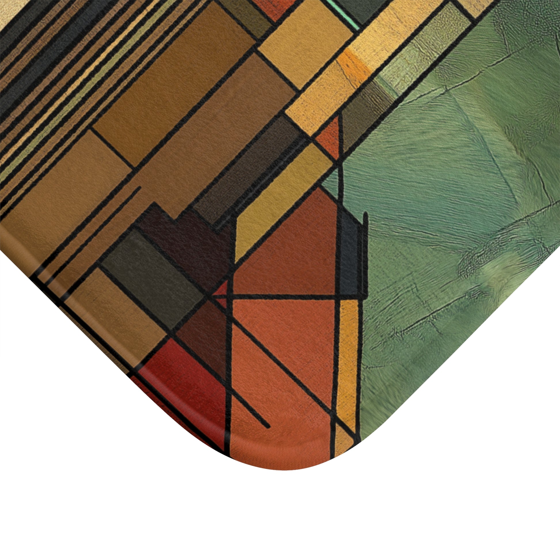 Art Deco Shower Mat Bathroom Decor Lloyd Wright Inspired Usonian