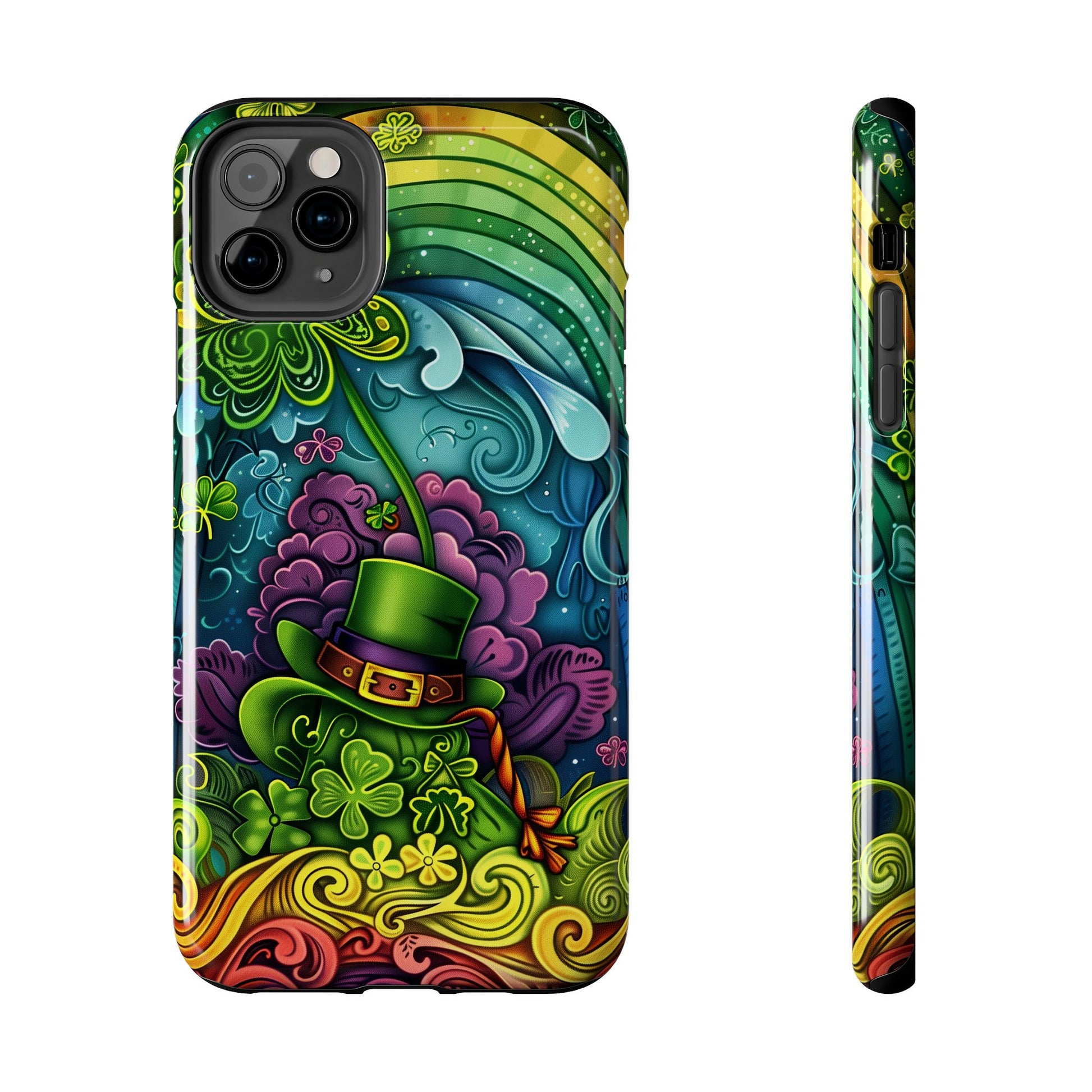 St. Patrick's Day Lucky Phone Case, Green Shamrock Protective Cover, Durable Irish Luck Phone Accessory, Holiday Gift Idea