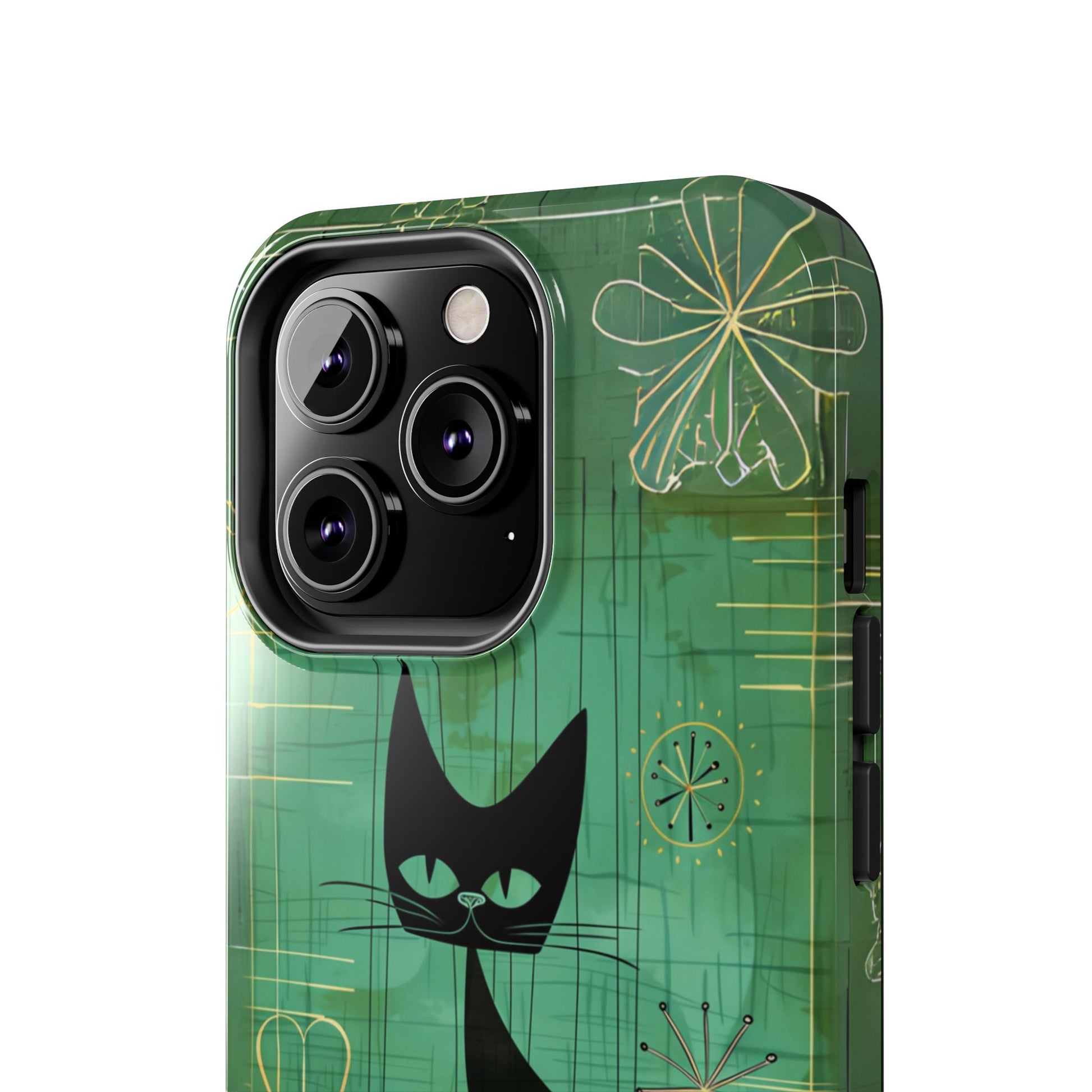 Mid-Century Modern Phone Case-Case, Mid Mod iPhone Case, Atomic Cats iPhone Case, Retro Chic Smartphone Cover, Unique Phone Case