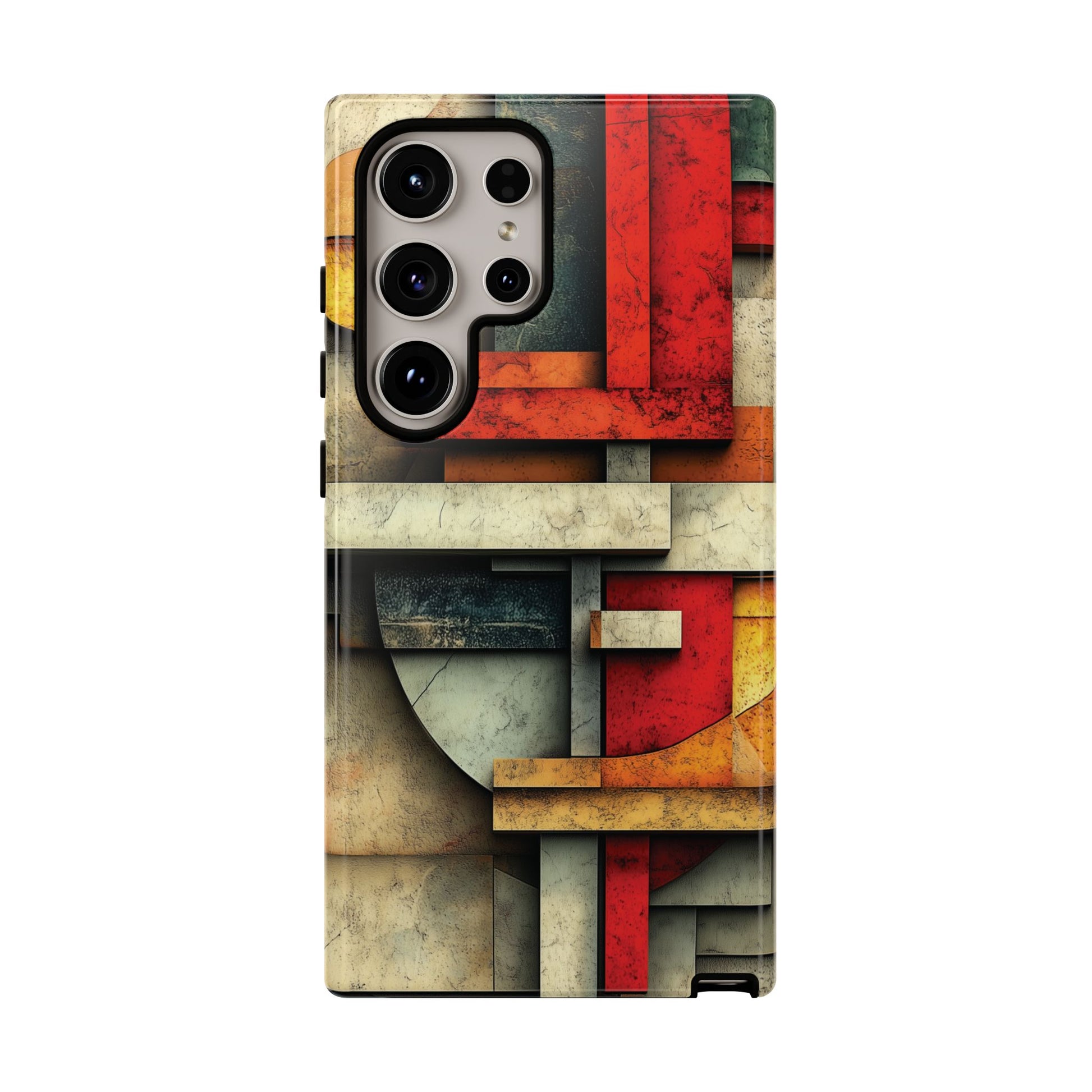 Red Prairie Style Frank Lloyd Wright Usonian Phone Case Geometric Stained Glass Art Deco Marble Gold 13 14 15 16 iPhone Pro Max Galaxy Pixel