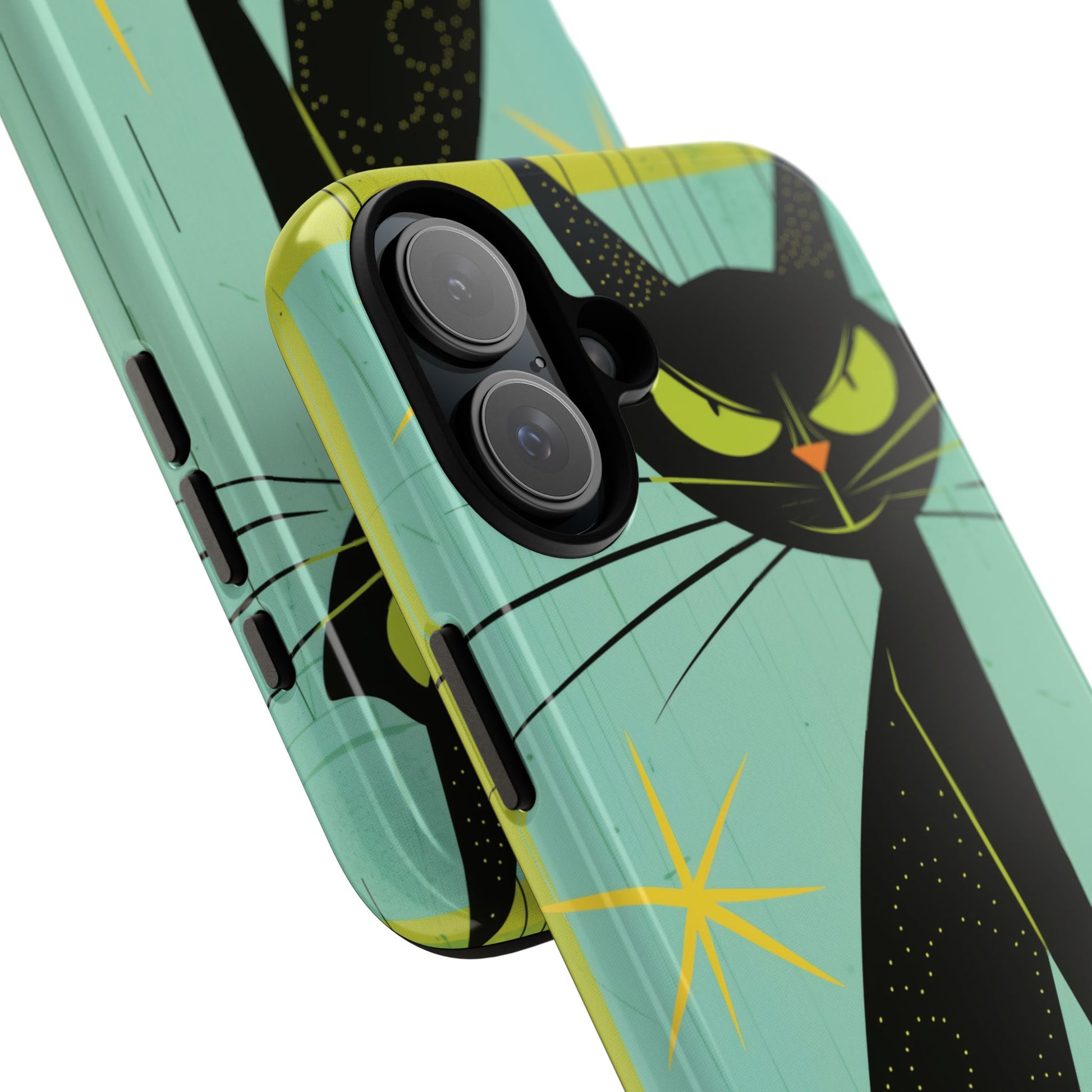 Mid-Century Modern Phone Case, Mid Mod Android Case, Atomic Cats Android Case, Retro Chic Smartphone Cover, Unique Artistic Phone Accessory