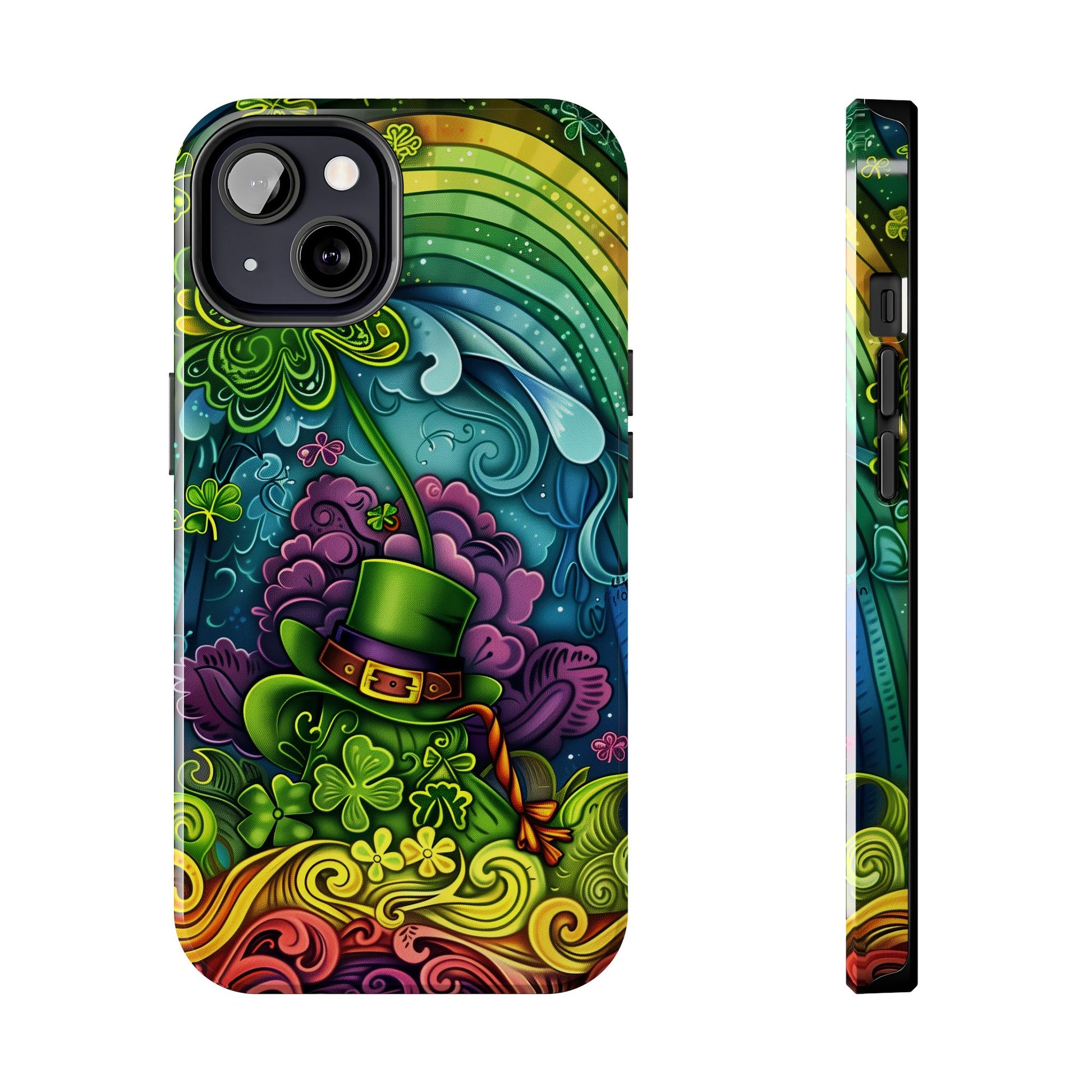 St. Patrick's Day Lucky Phone Case, Green Shamrock Protective Cover, Durable Irish Luck Phone Accessory, Holiday Gift Idea