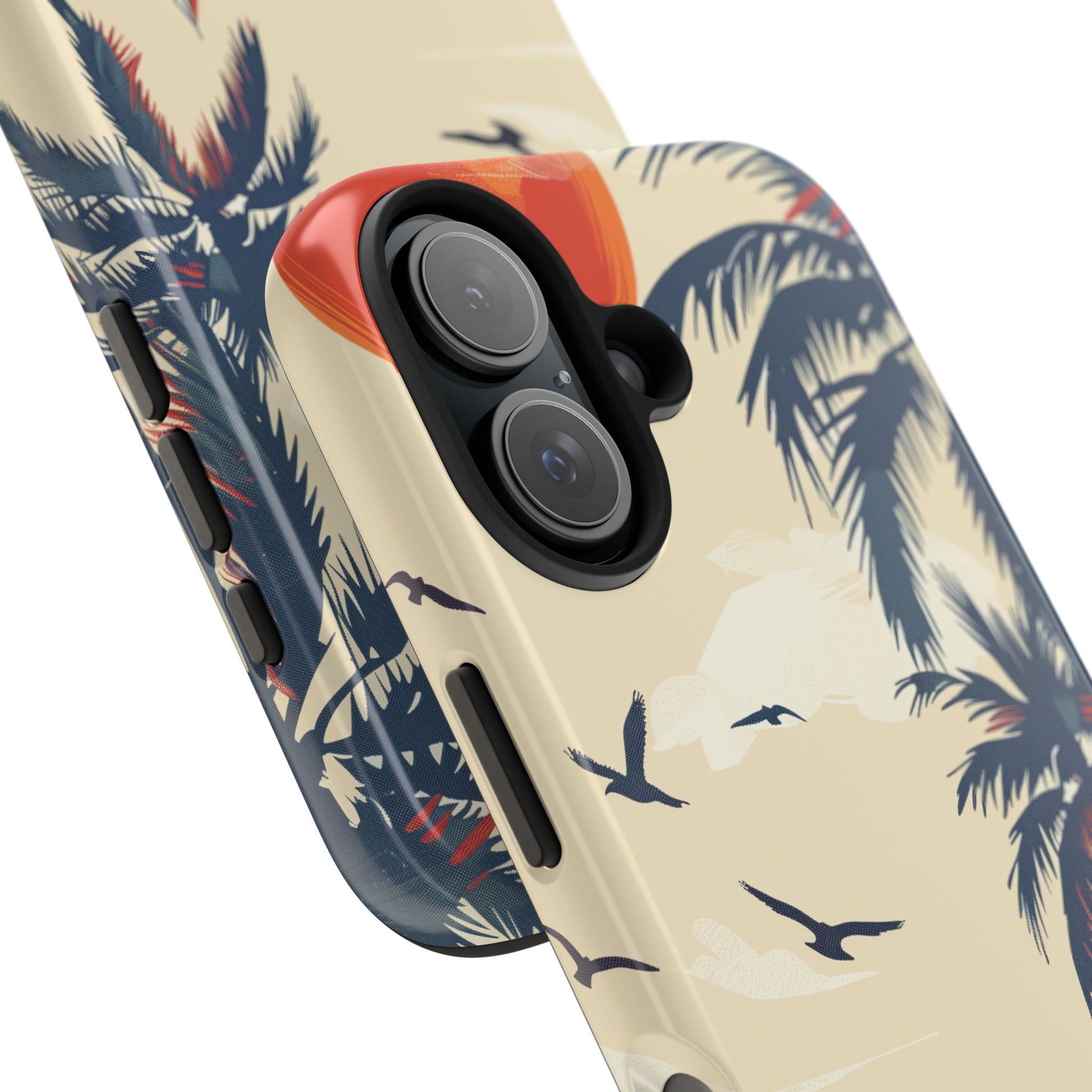 Retro Beach Scene Phone Case, Vintage Tropical Ocean iPhone Case, Summer Beach Phone Cover for iPhone, iphone 15 pro max