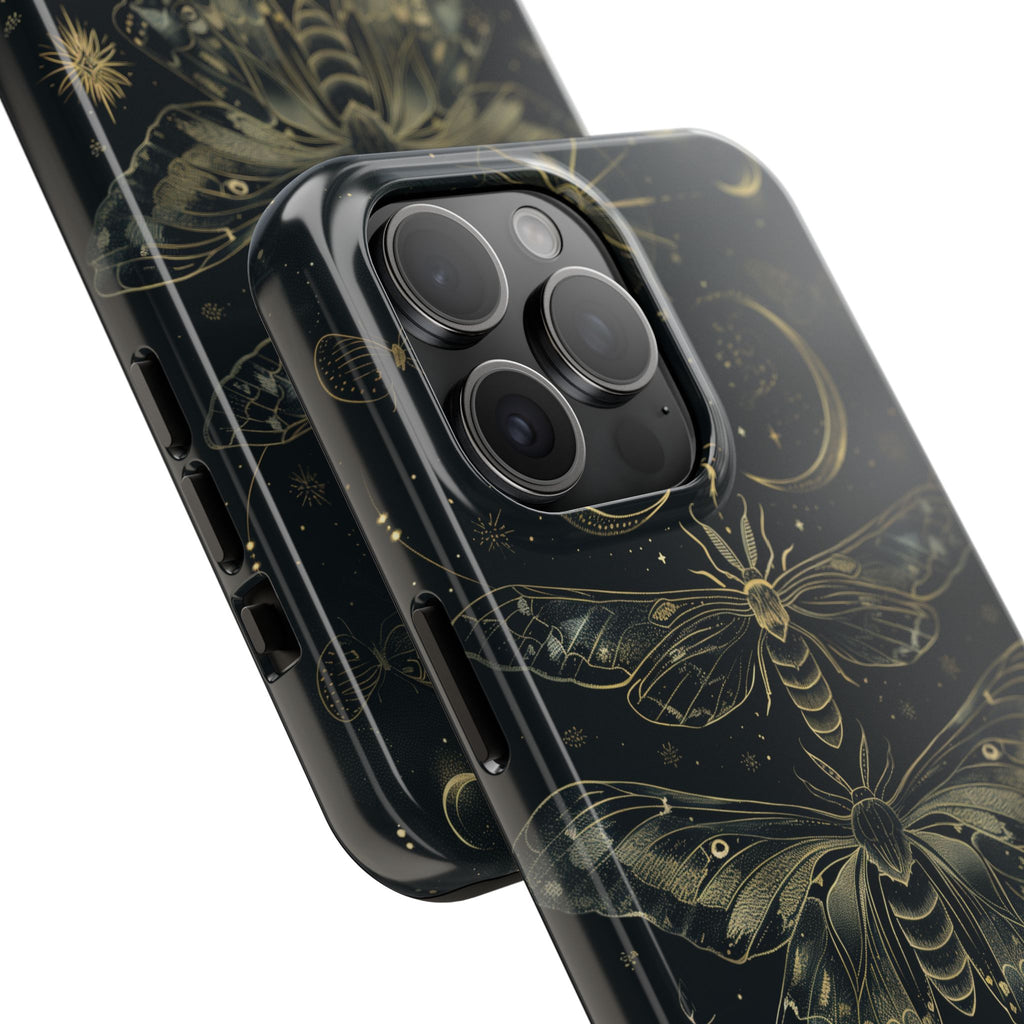C Dark Academia Mystical Phone Case, Mystical Moth Phone Case, Vintage Magic Witchcraft iPhone Cover, Esoteric Nature Art, iPhone 15 Pro Max