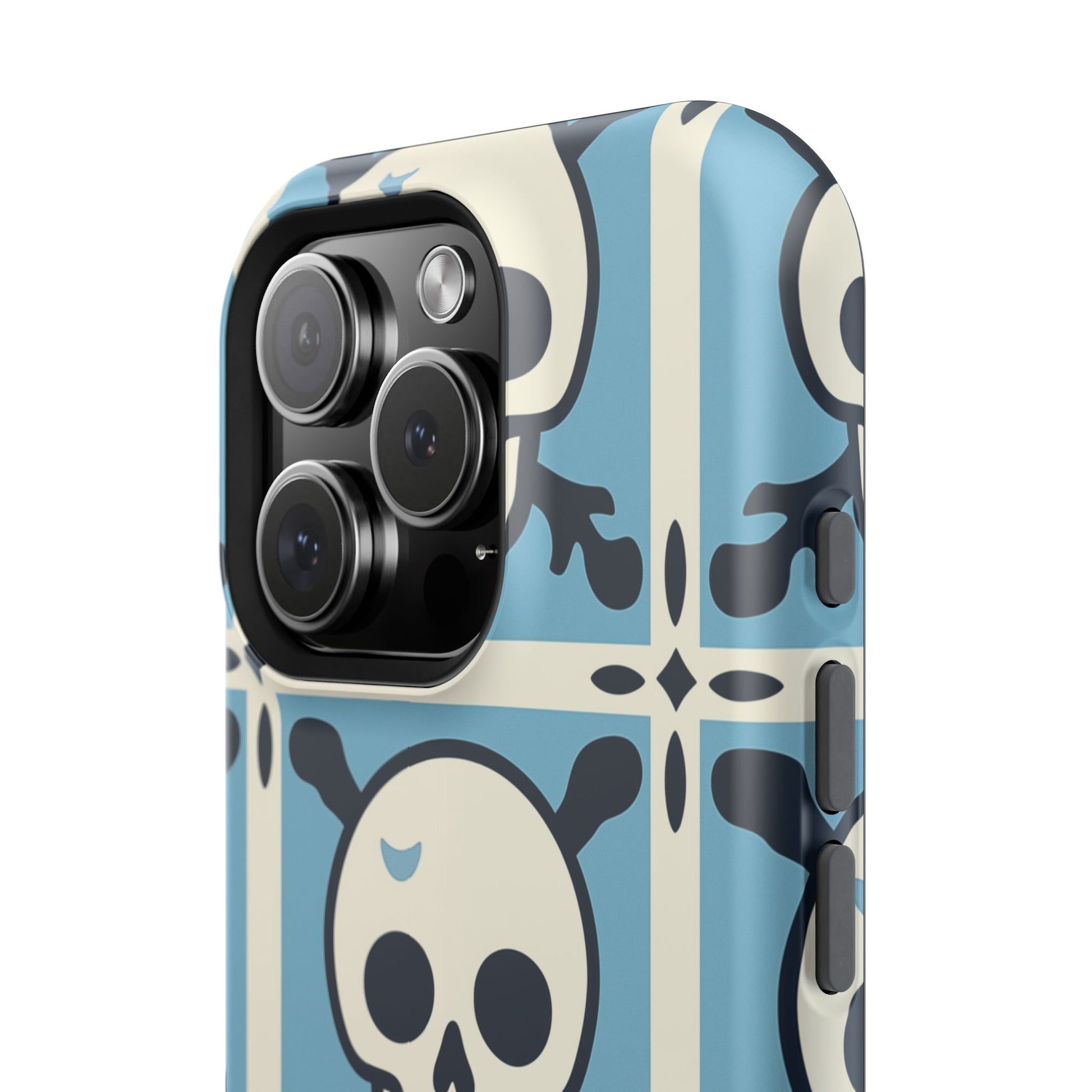 Cute Skull Phone Case Sugar Skull Ghingham Impact-Resistant Cover Goth Skull, Halloween Gift iphone 13 14 15 16 Pro Max