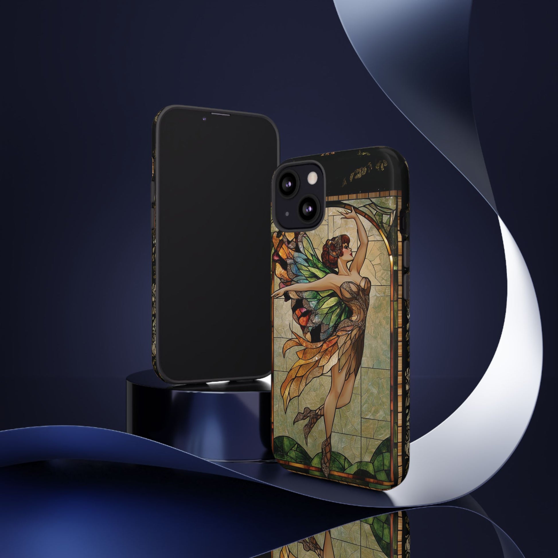 Fairy Phone Case Art Deco Woman Phone Case 1920s Art Nouveau Design in Stained Glass Alphonse Mucha Style Gatsby Style Poster