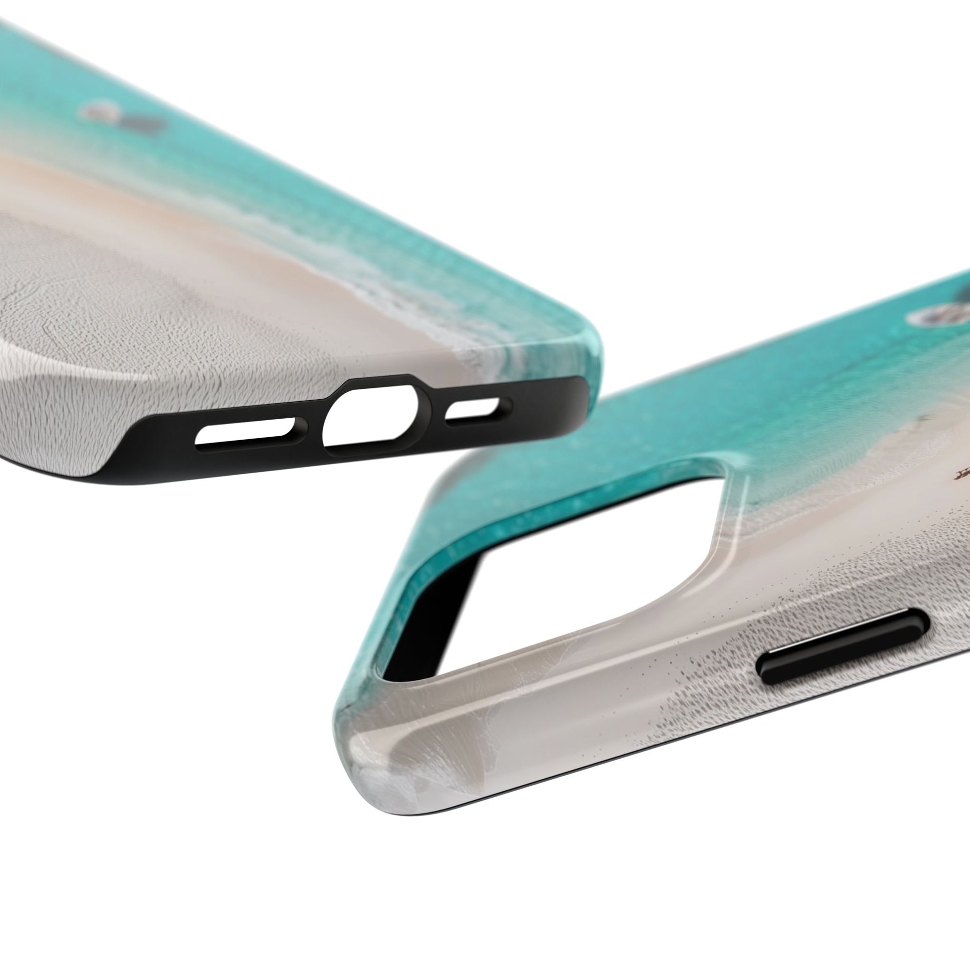 Turquoise Tranquility: Durable iPhone Case with White Sand Beach
