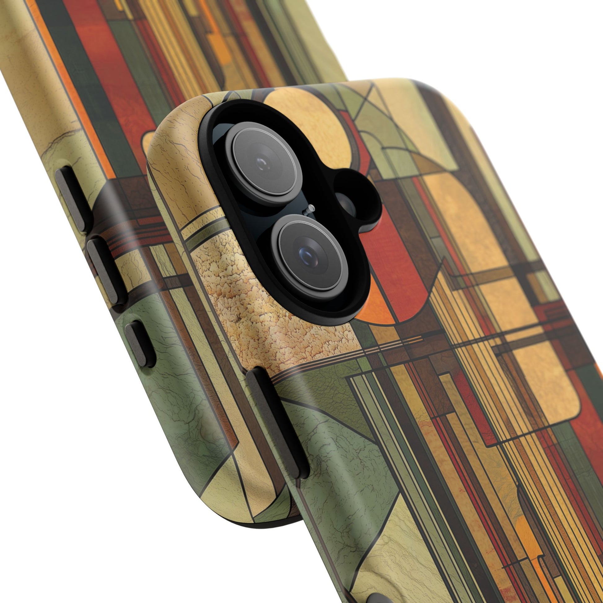Prairie Style Frank Lloyd Wright Inspired Usonian Phone Case Geometric Stained Glass Art Deco 13 14 15 16 iPhone Pro Max Galaxy Pixel