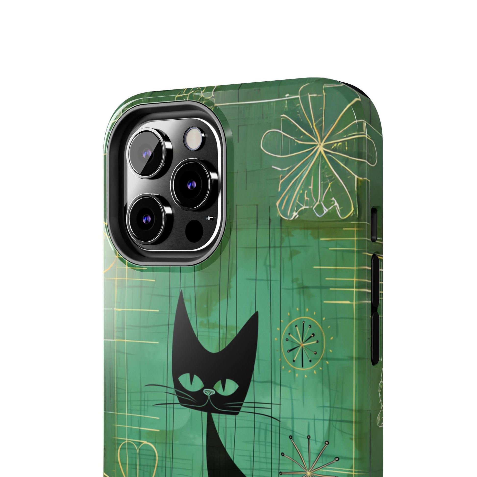 Mid-Century Modern Phone Case-Case, Mid Mod iPhone Case, Atomic Cats iPhone Case, Retro Chic Smartphone Cover, Unique Phone Case