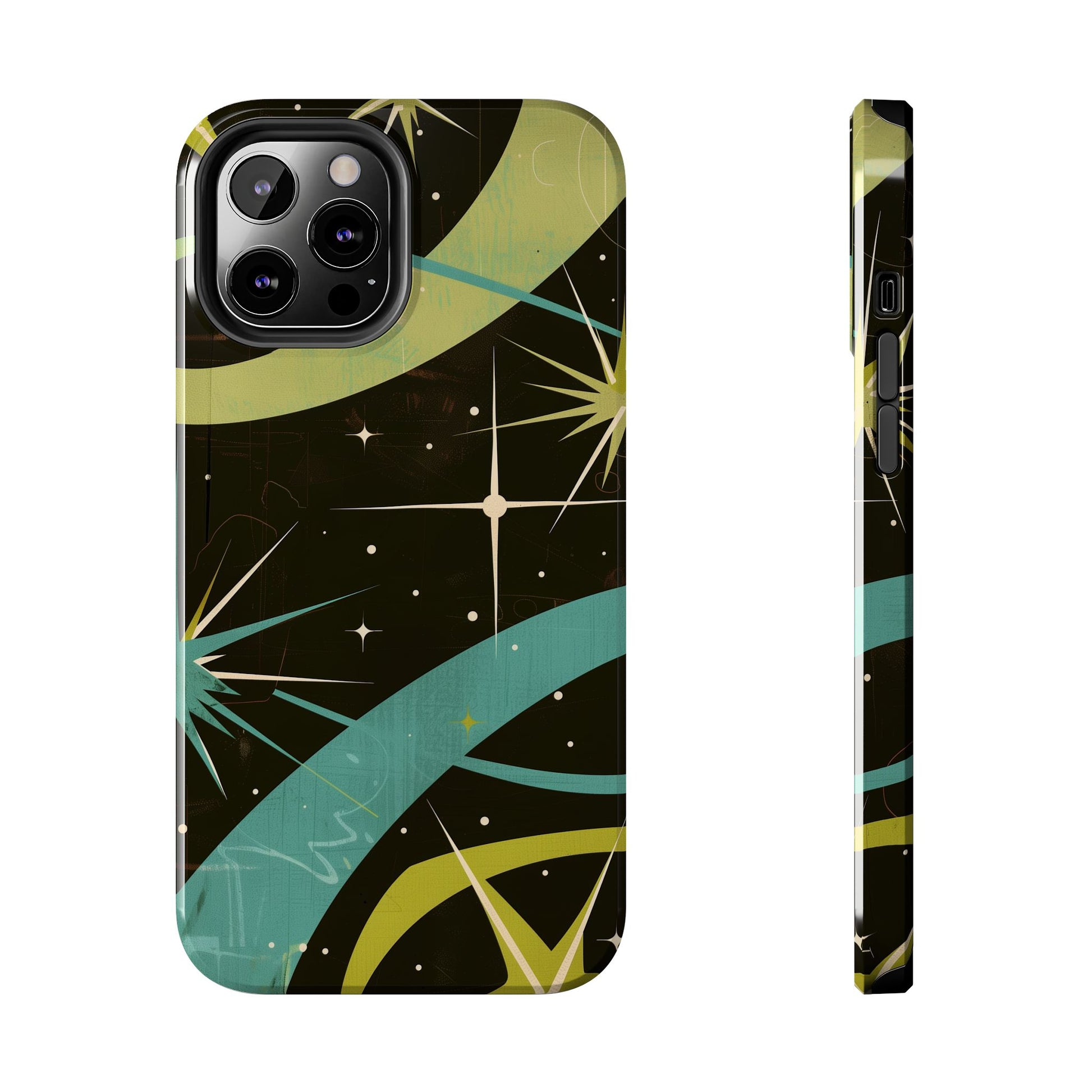 Mid Century Modern Star Design Phone Case, Earth Tone Colors, Retro Style Smartphone Cover, Vintage Phone Case, iPhone 14 Case, Apple iPhone