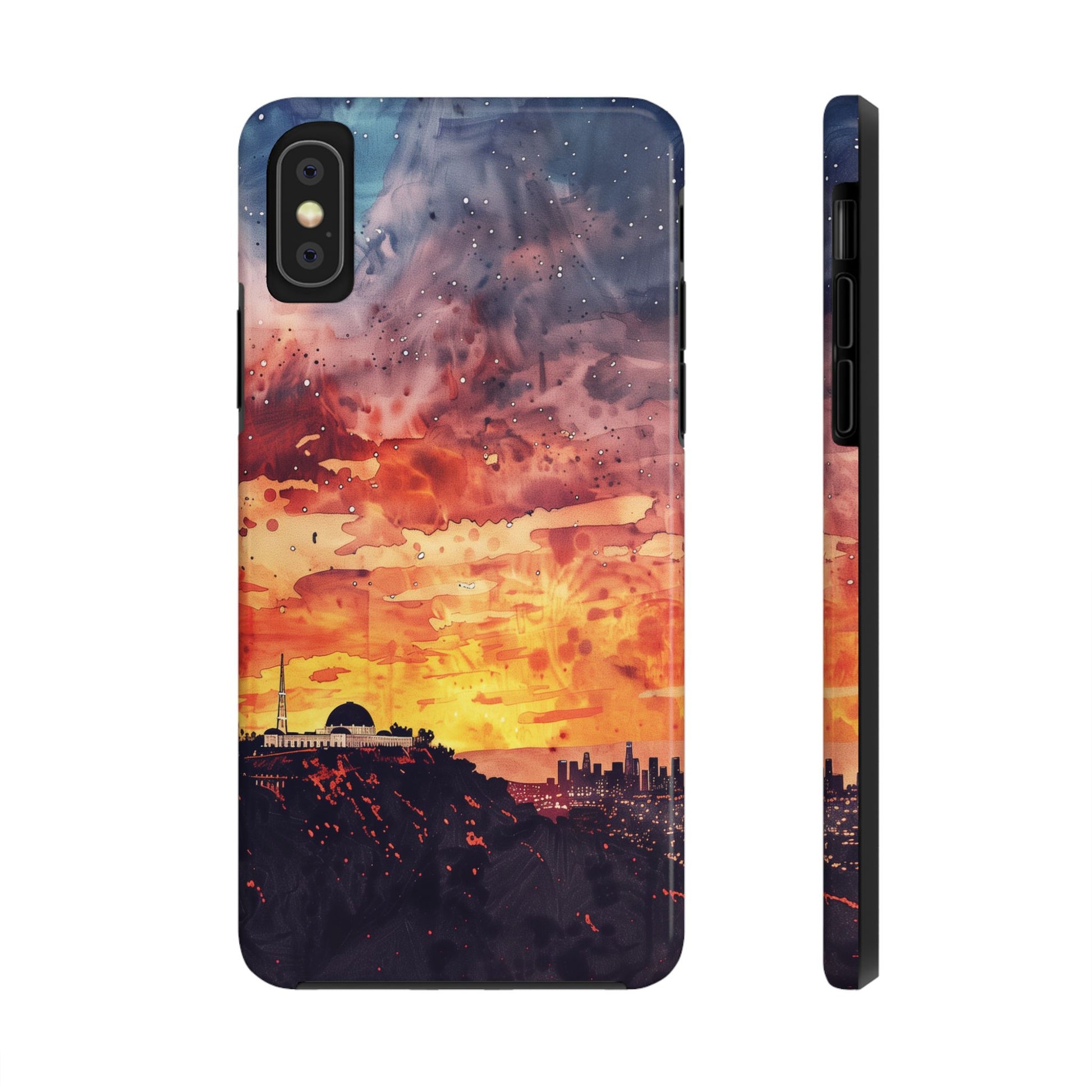 Los Angeles Sunset iPhone Case, Golden Hour Scenic View, Hollywood Hills Sunset Phone Case, Palm Trees Phone Case, iphone 15 pro max case