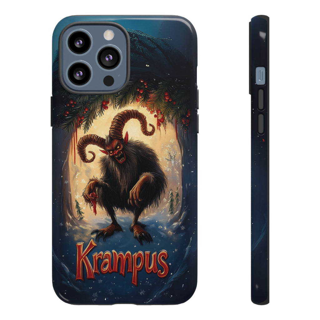 Krampus Christmas Phone Case Gothic Holiday Traditional Design Scary Merry Santa Claus iphone 13 14 15 16 Pro Max Galaxy Pixel