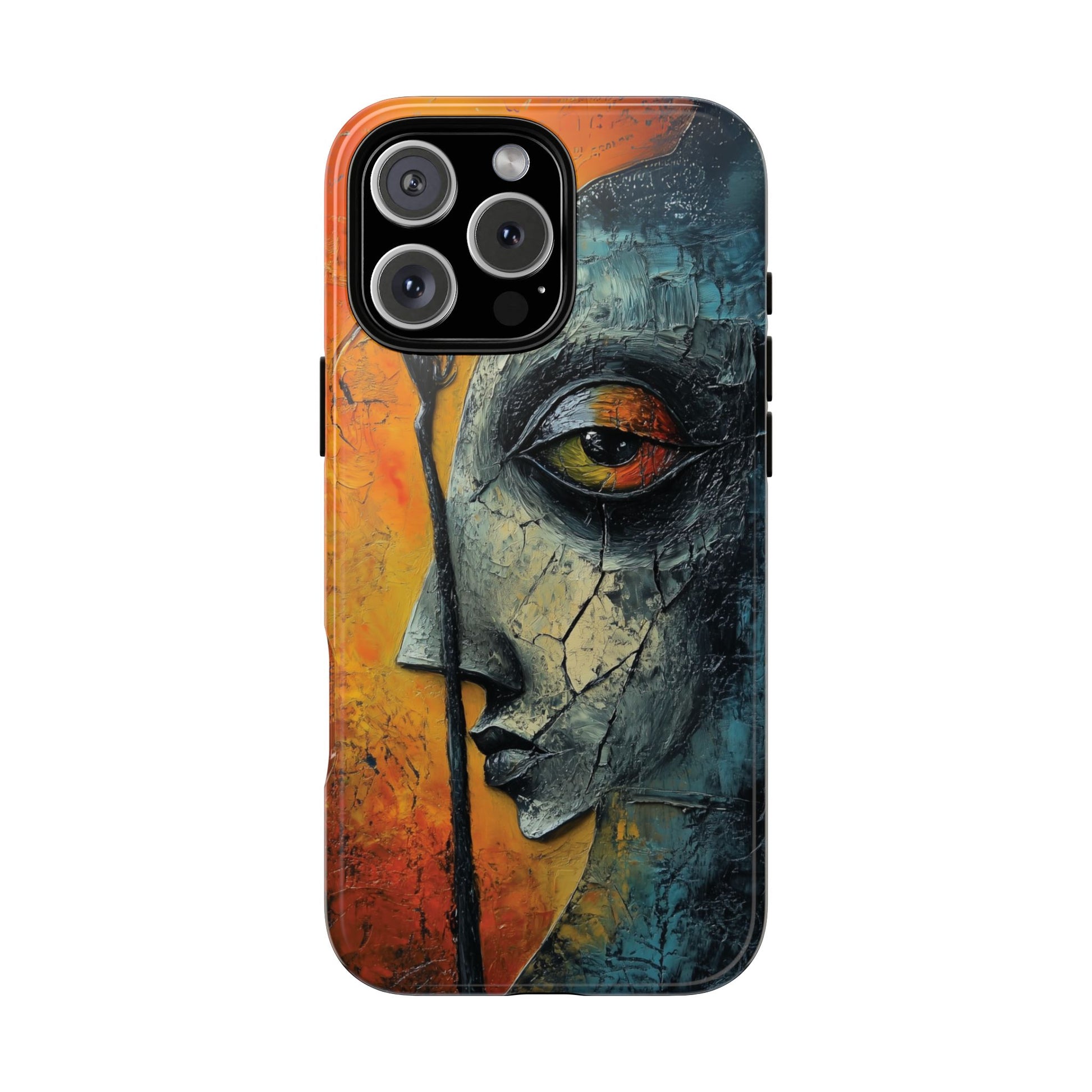 Surrealist Art Phone Case Salvador Dali Style Face Tough Case Unique Artistic 3D Textured Look Surrealism Gift Art iPhone 13 14 15 16