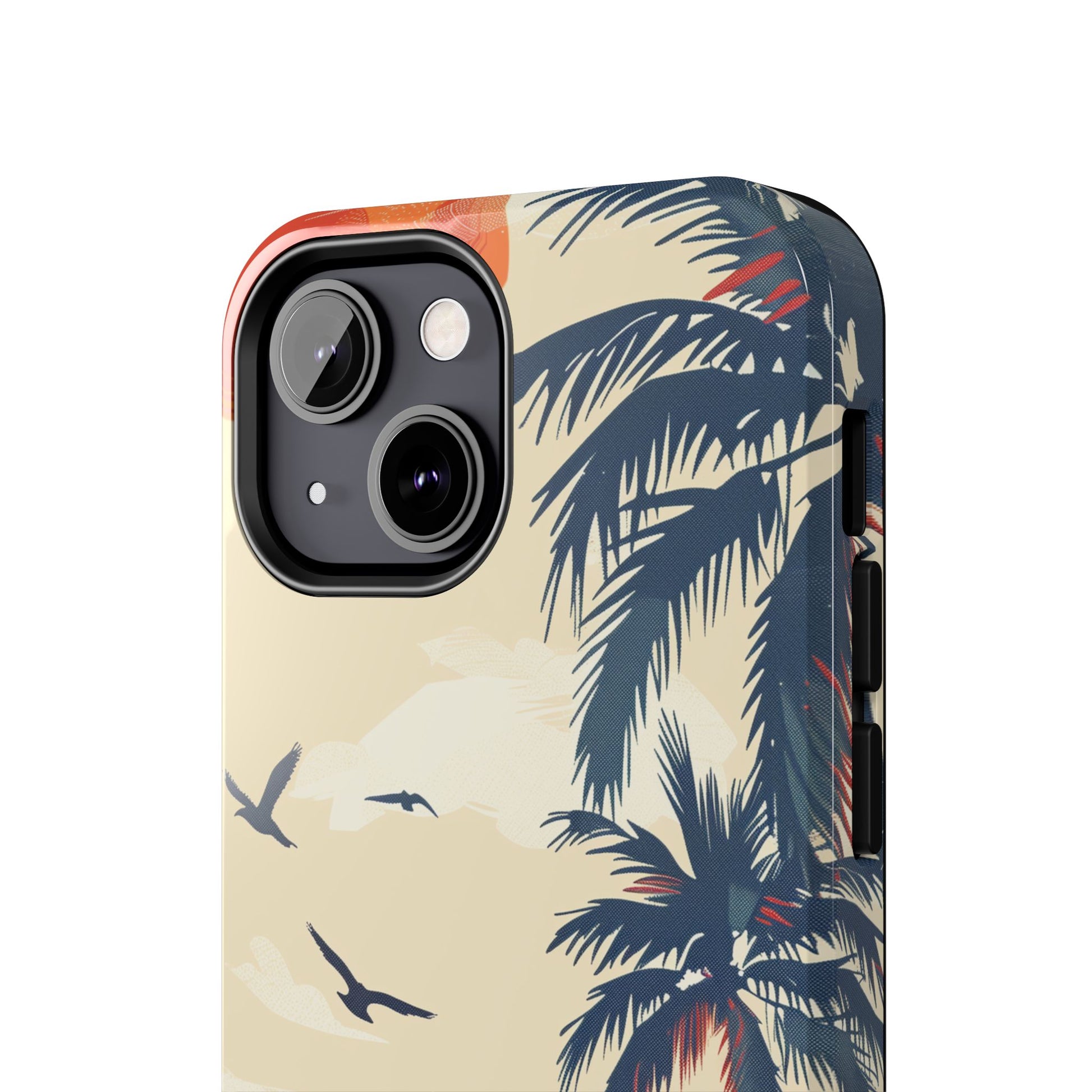 Retro Beach Scene Phone Case, Vintage Tropical Ocean iPhone Case, Summer Beach Phone Cover for iPhone, iphone 15 pro max