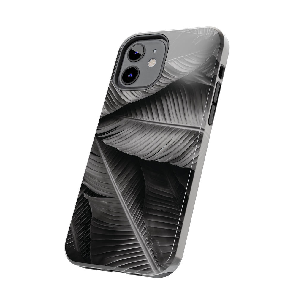 Custom Palm Leaf Phone Case, Palm Tree Phone Case, Tropical Leaf Design, Summer iPhone Cover, Black and White iPhone Case, iPhone 15 Pro Max
