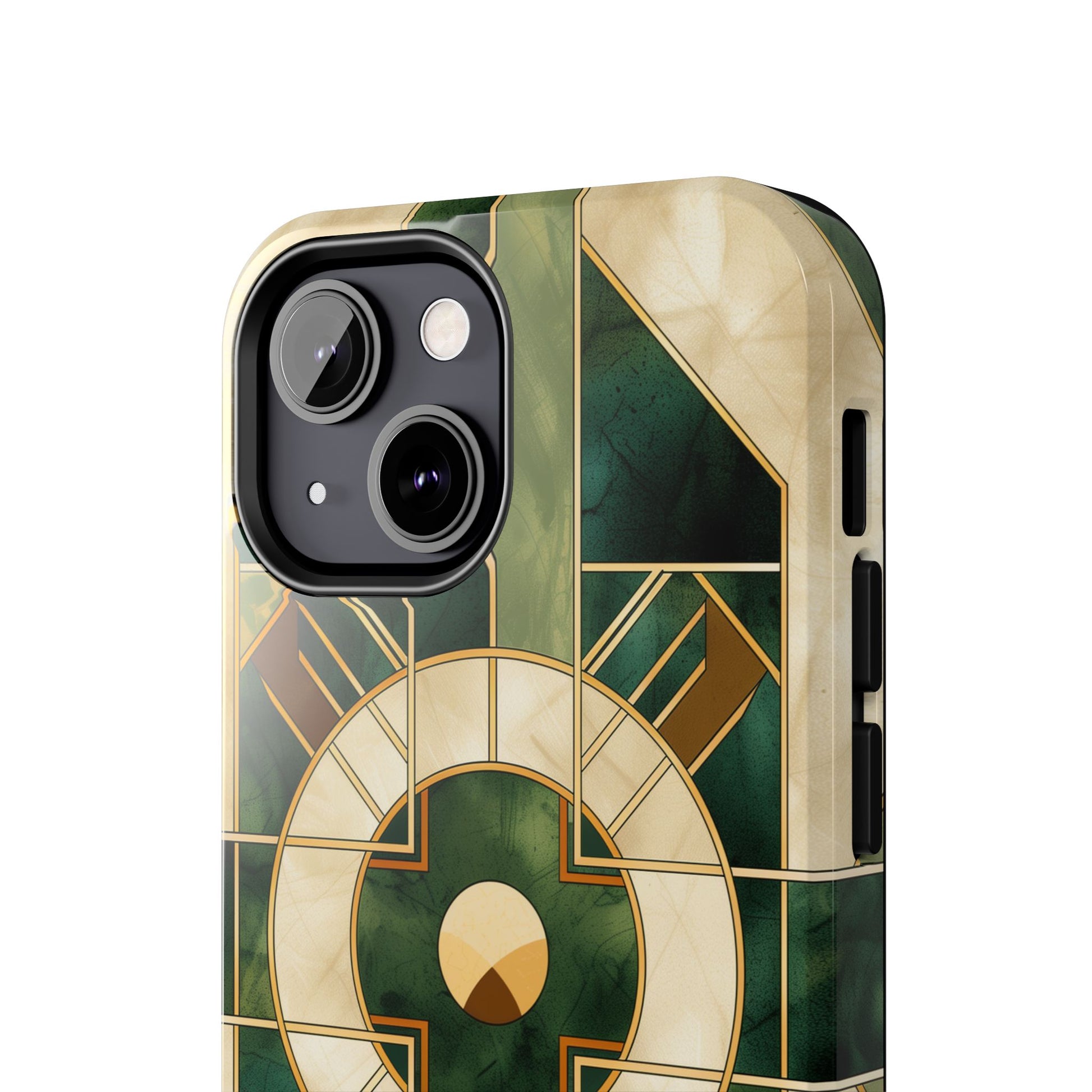 Green Frank Lloyd Wright Inspired Phone Case - Geometric Elegance for iPhone Models