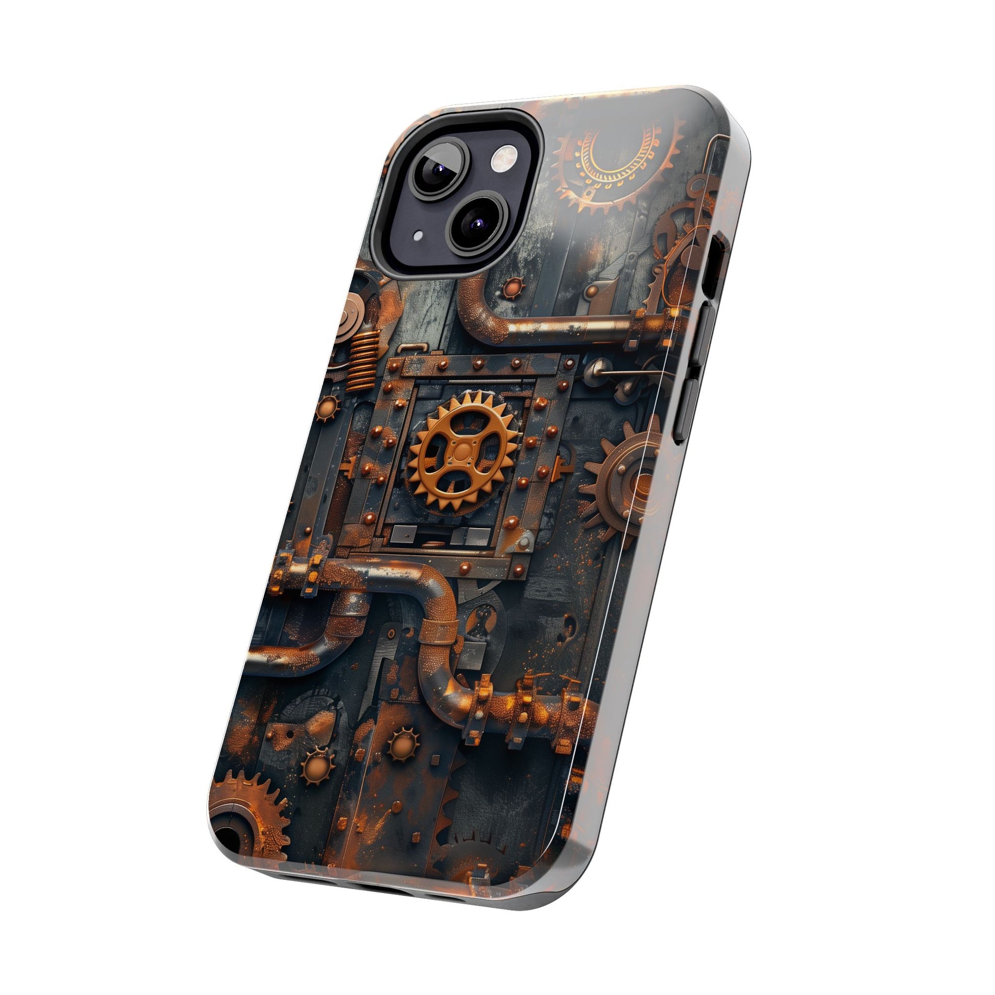 Steampunk Phone Case - Industrial Style Cover with Pipes and Cogs - Unique Steampunk Accessory for Your Phone