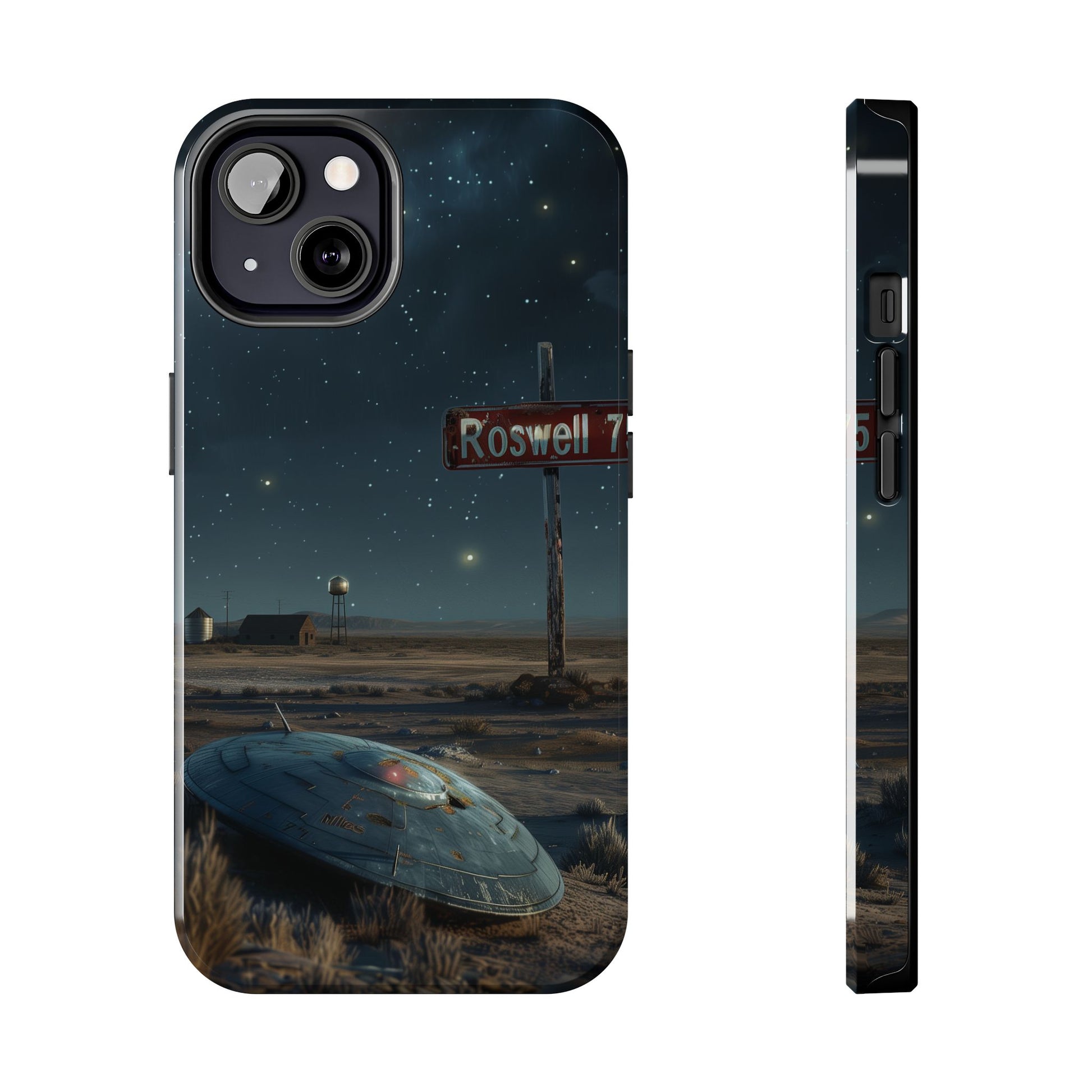 UFO Crash Roswell Phone Case Roswell Incident Alien Invasion Extraterrestrial Area 51 Alien Autopsy Cryptozoology 13 14 15 iPhone Pro Max