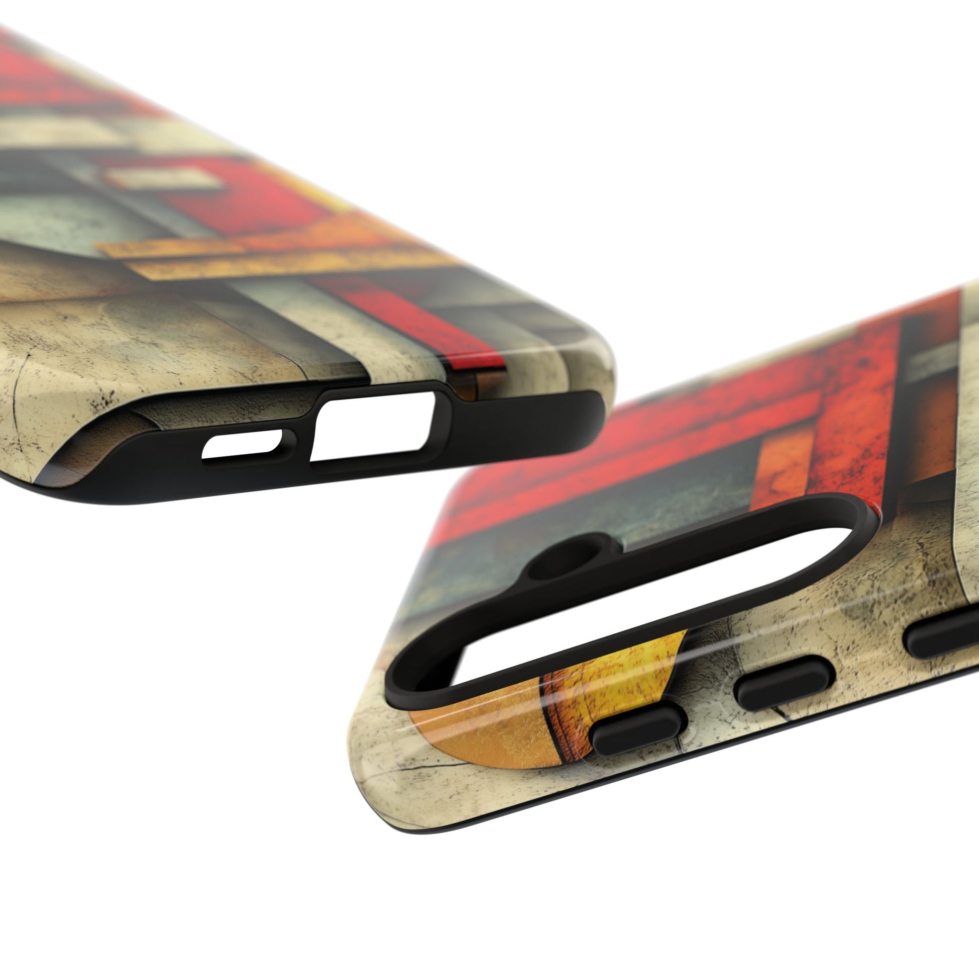 Red Prairie Style Frank Lloyd Wright Usonian Phone Case Geometric Stained Glass Art Deco Marble Gold 13 14 15 16 iPhone Pro Max Galaxy Pixel