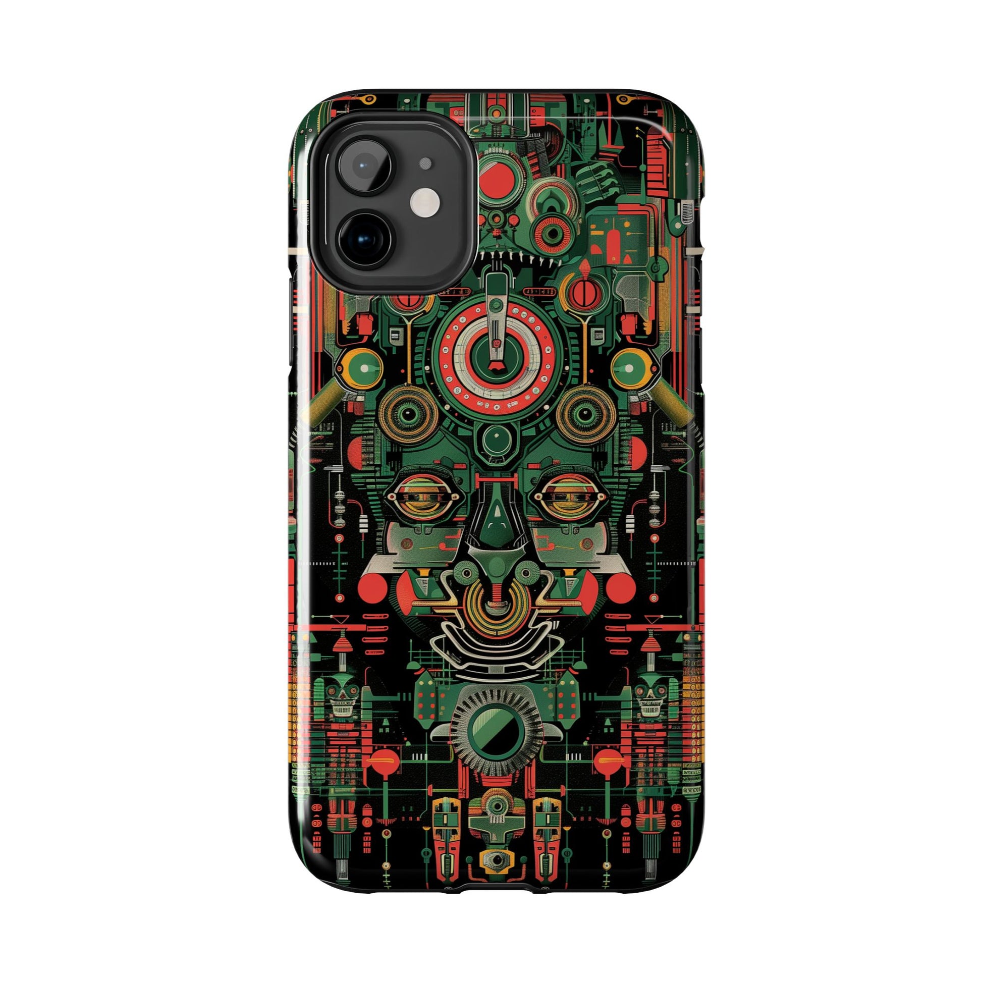 Art Deco Robot Head iPhone Case - Sci-Fi Inspired Cover - Futuristic Design - Unique Tech Accessory - Futurist Gift - Art Deco Robot