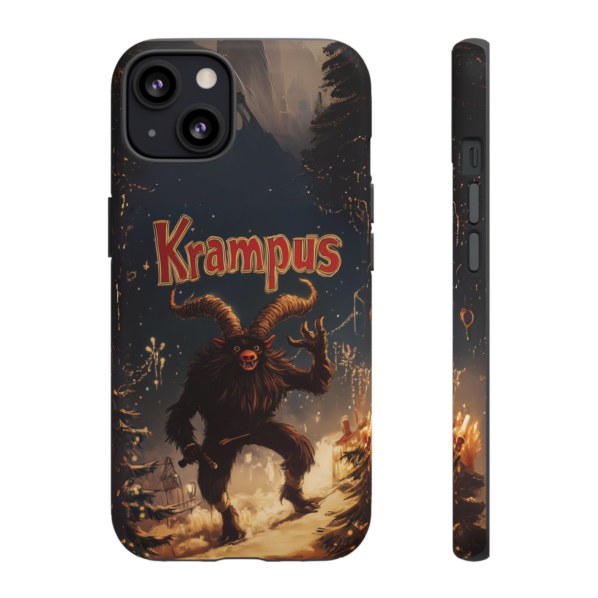 Friendly Krampus Christmas Phone Case Gothic Holiday Traditional Design Scary Merry Santa Claus iphone 13 14 15 16 Pro Max Galaxy Pixel