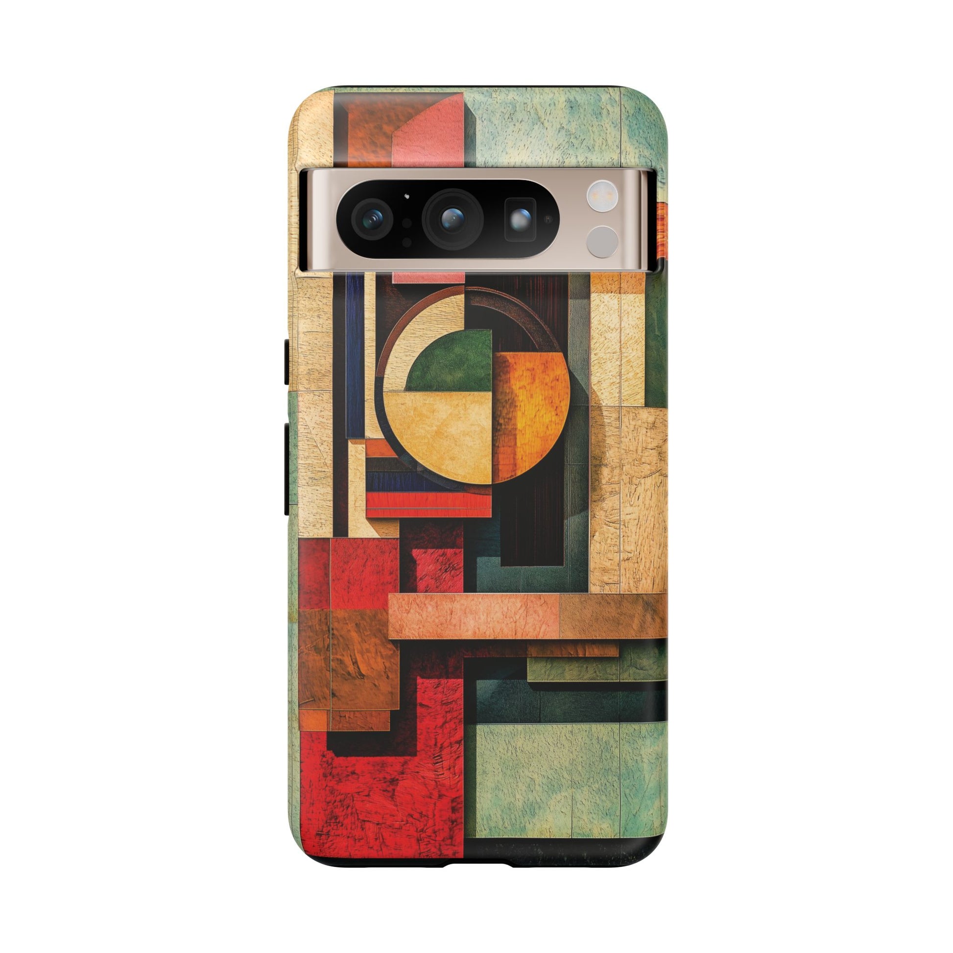 Tan Prairie Style Frank Lloyd Wright Usonian Phone Case Geometric Stained Glass Art Deco Marble Gold 13 14 15 16 iPhone Pro Max Galaxy Pixel