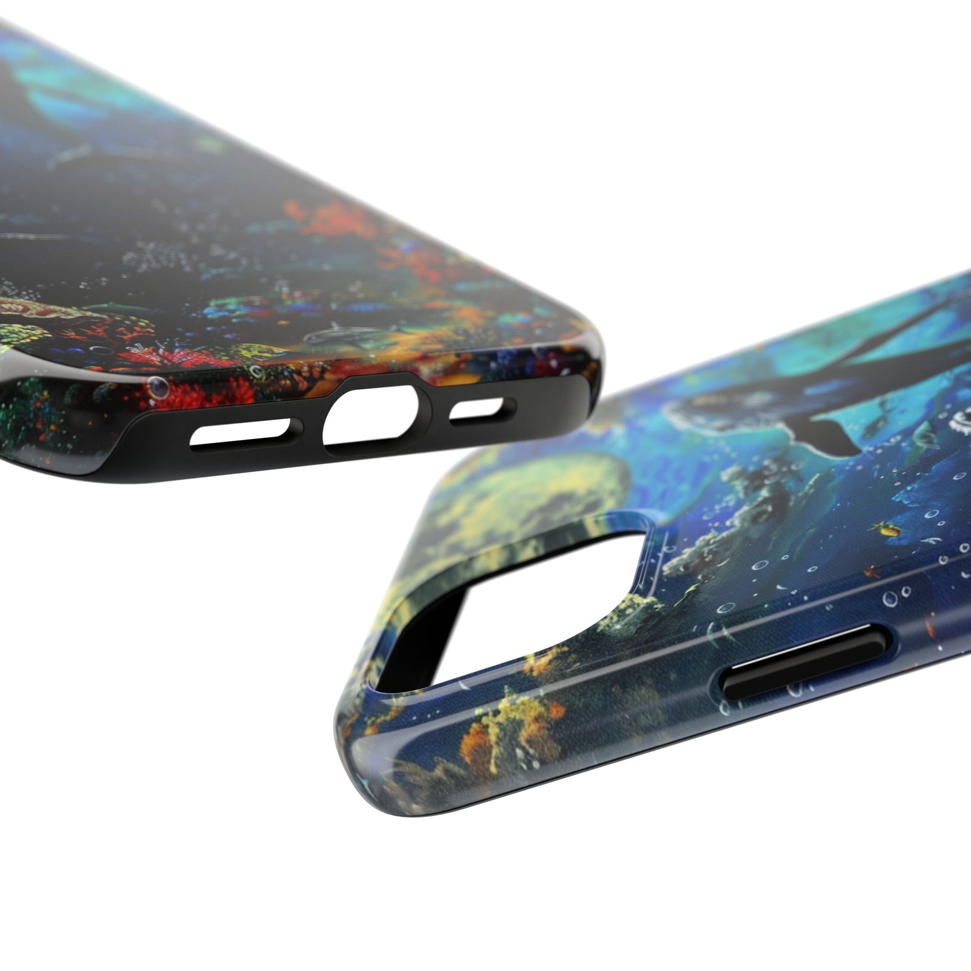 Moonlit Whales Underwater Phone Case - Durable and Stunning Protective Cover