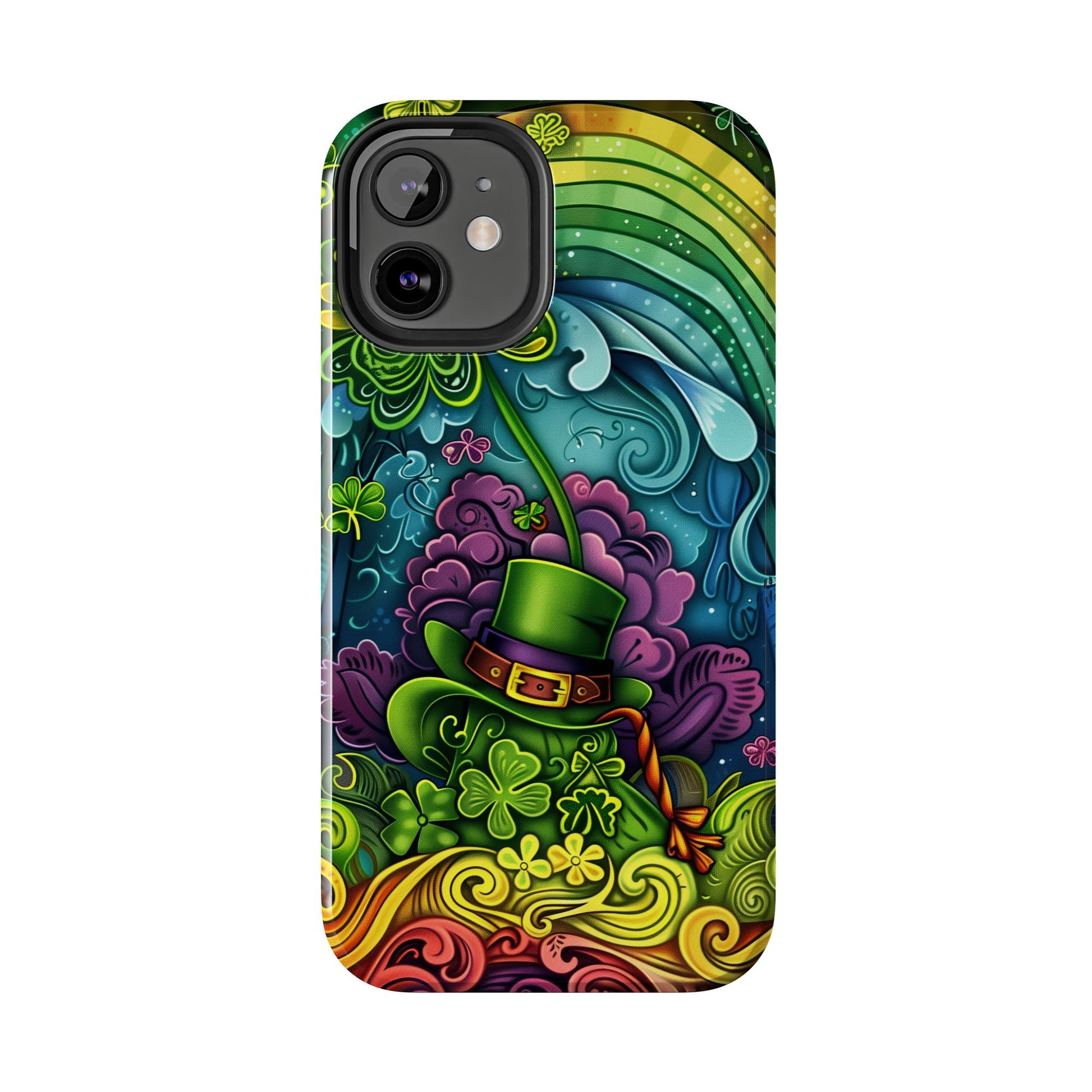 St. Patrick's Day Lucky Phone Case, Green Shamrock Protective Cover, Durable Irish Luck Phone Accessory, Holiday Gift Idea