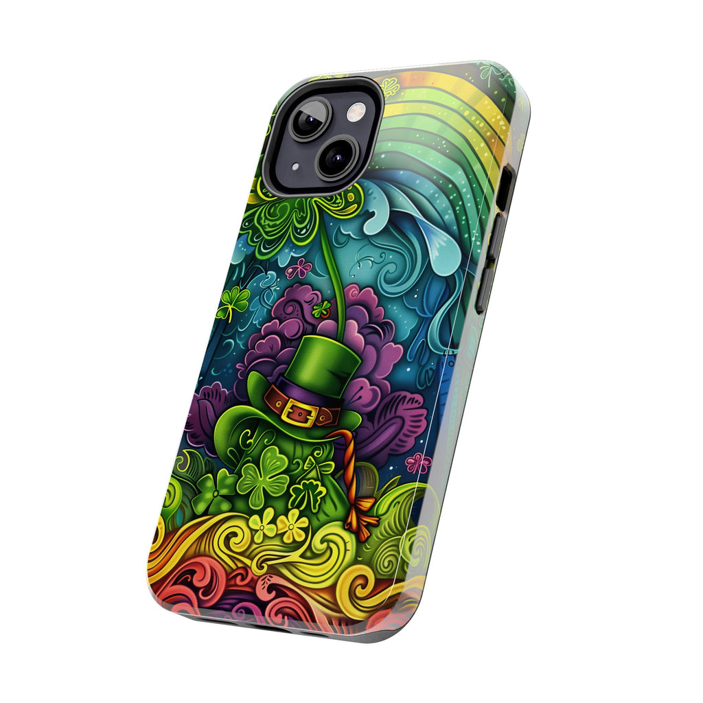 St. Patrick's Day Lucky Phone Case, Green Shamrock Protective Cover, Durable Irish Luck Phone Accessory, Holiday Gift Idea