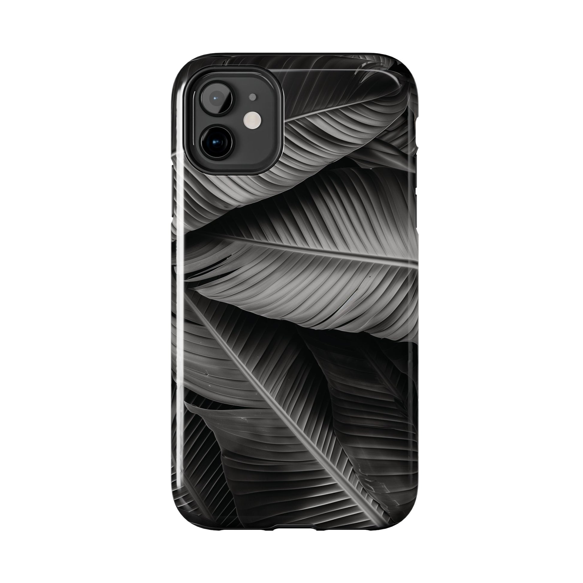 Custom Palm Leaf Phone Case, Palm Tree Phone Case, Tropical Leaf Design, Summer iPhone Cover, Black and White iPhone Case, iPhone 15 Pro Max