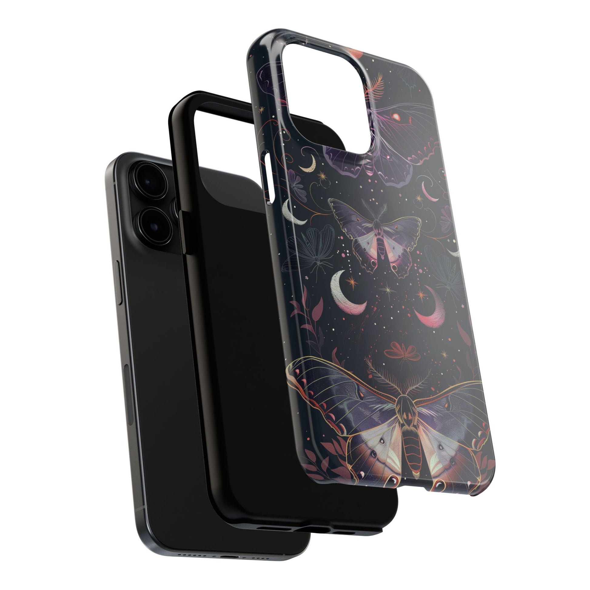 B Dark Academia Mystical Phone Case, Mystical Moth Phone Case, Vintage Magic Witchcraft iPhone Cover, Esoteric Nature Art, iPhone 15 Pro Max