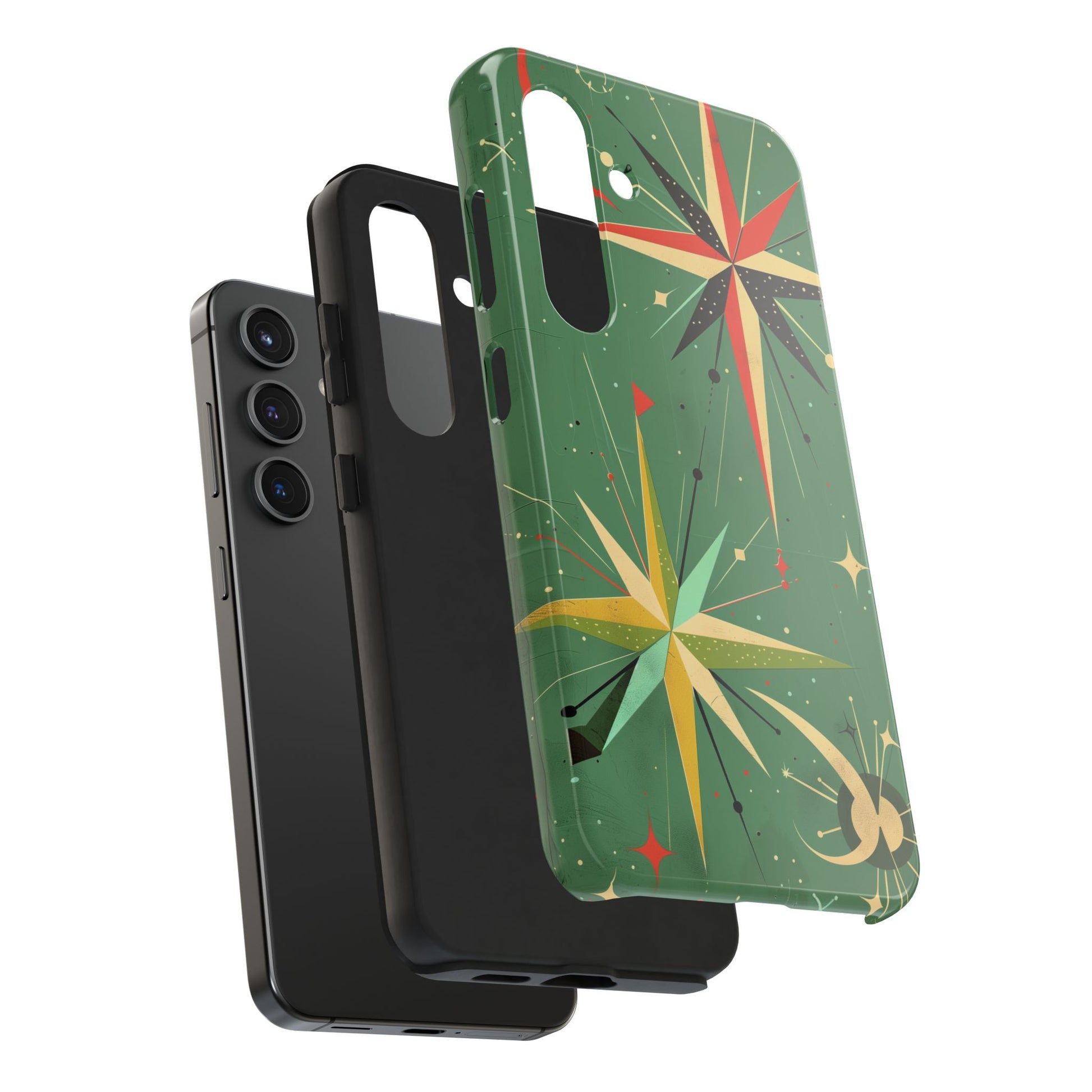 Mid Century Modern Star Design Phone Case, Earth Tone Colors, Retro Style Smartphone Cover, Vintage Phone Case, iPhone 14 Case, Apple iPhone